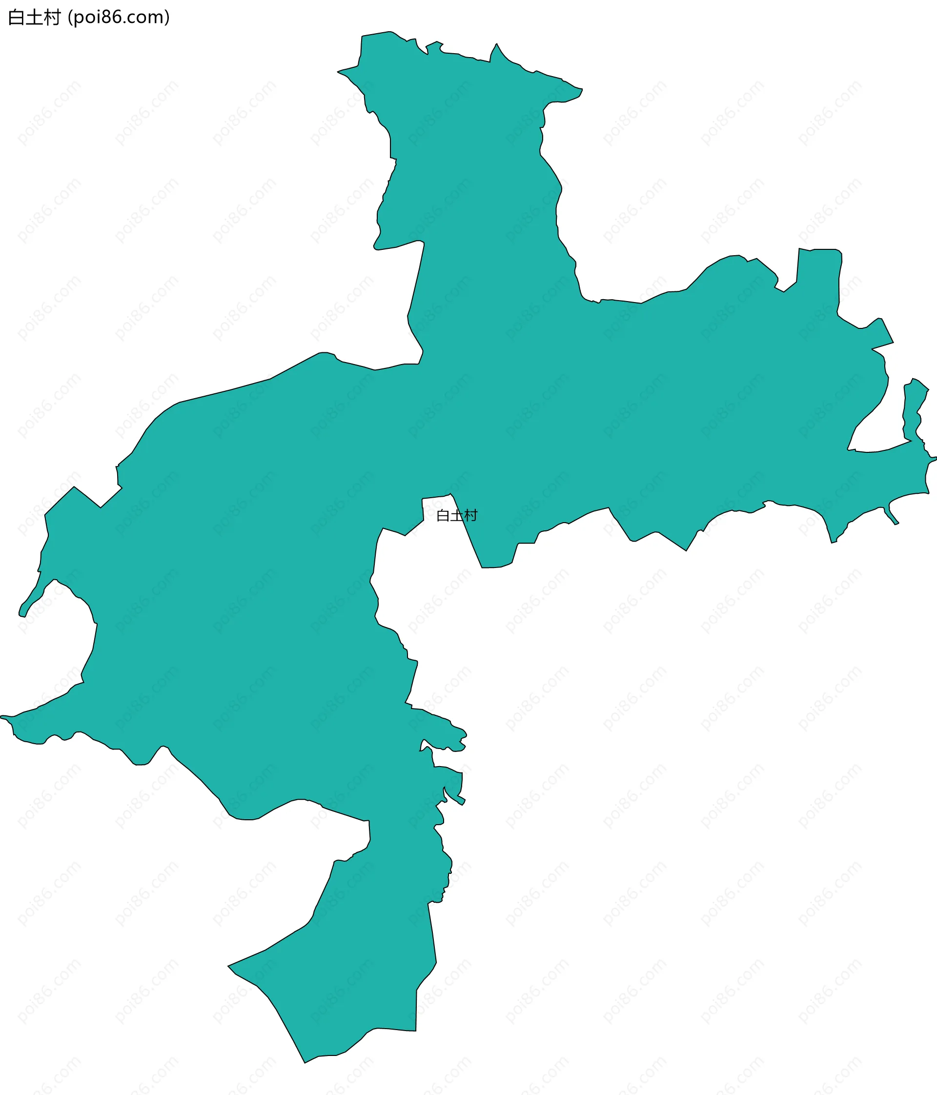 白土村边界地图