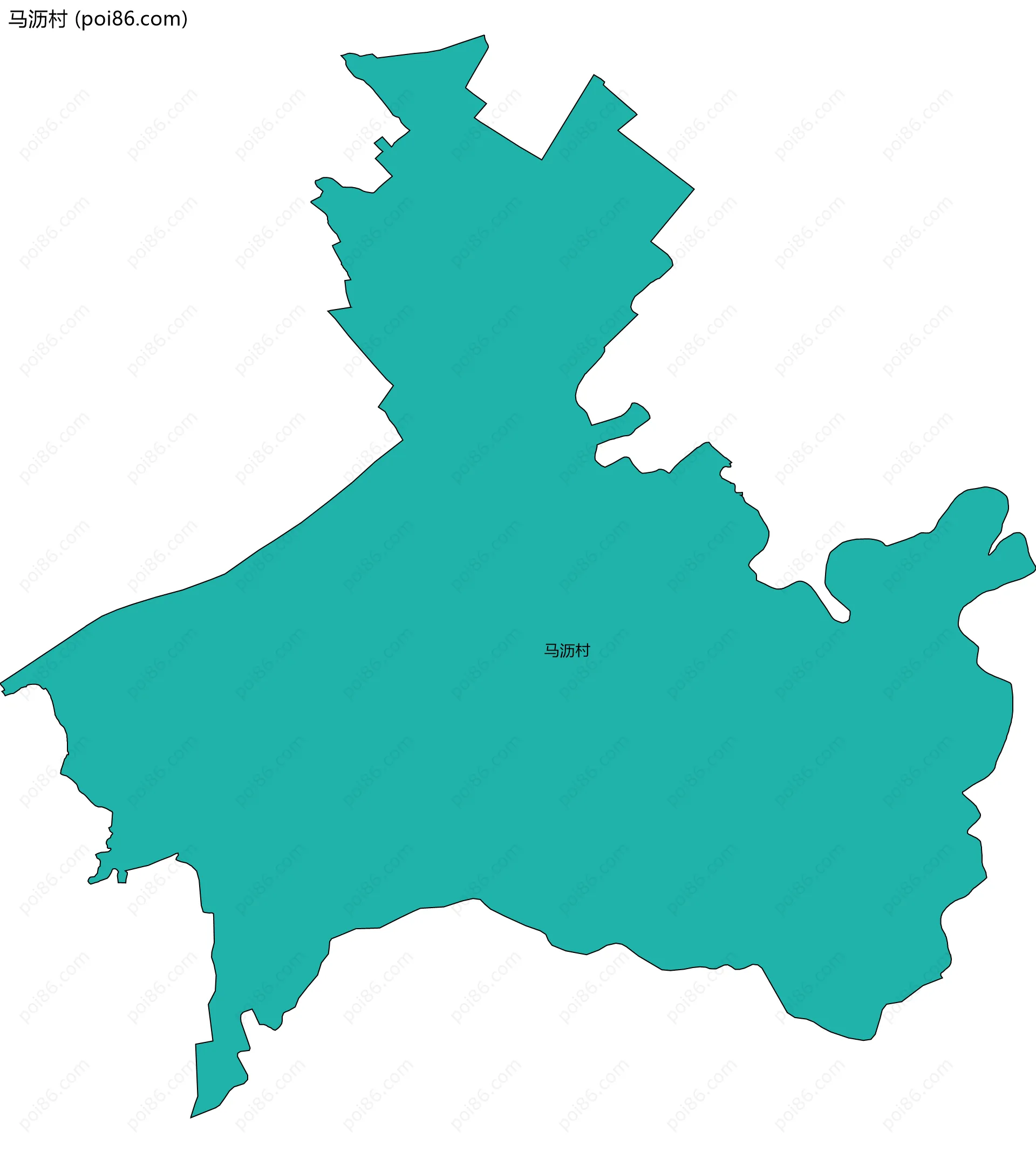 马沥村边界地图