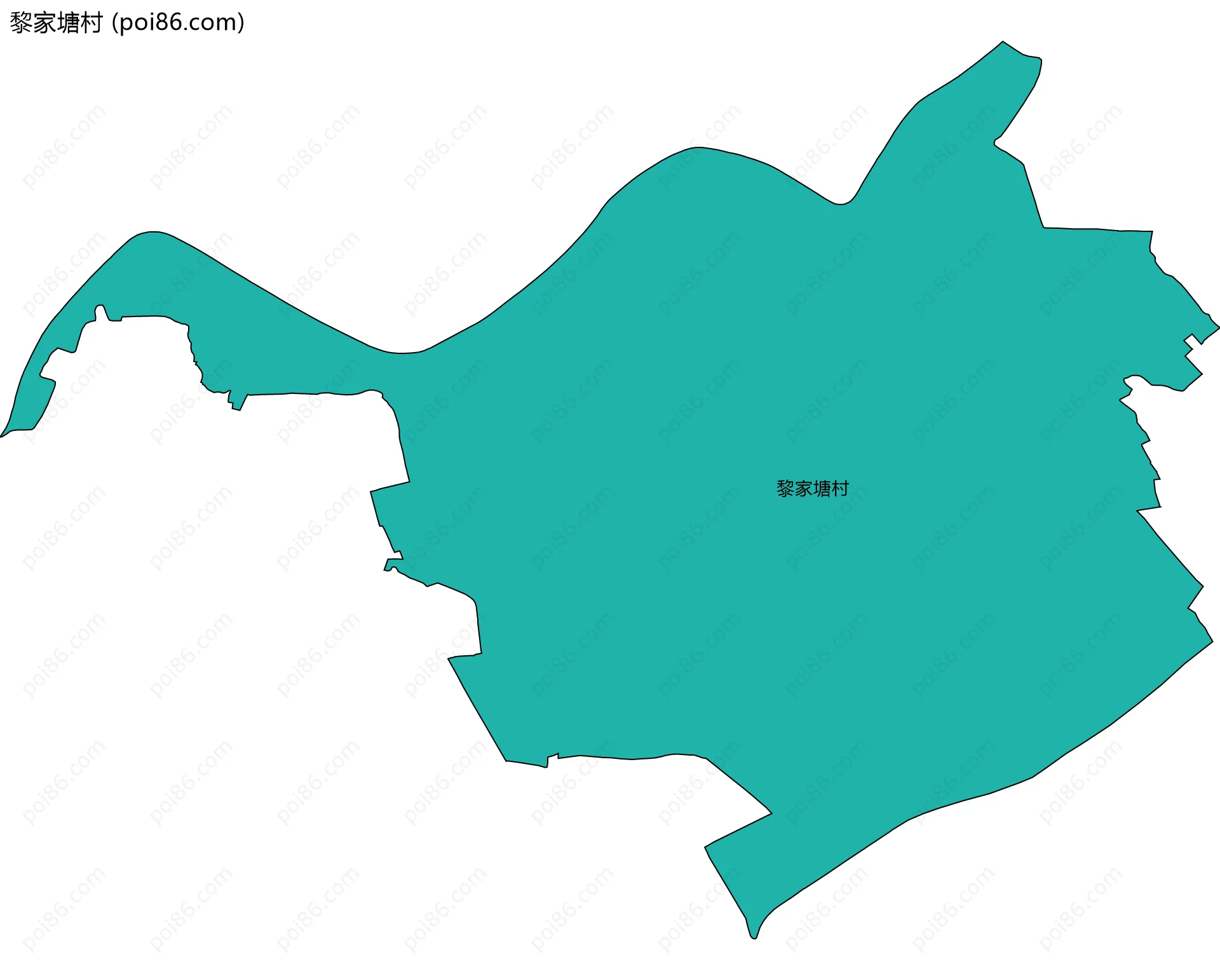 黎家塘村边界地图