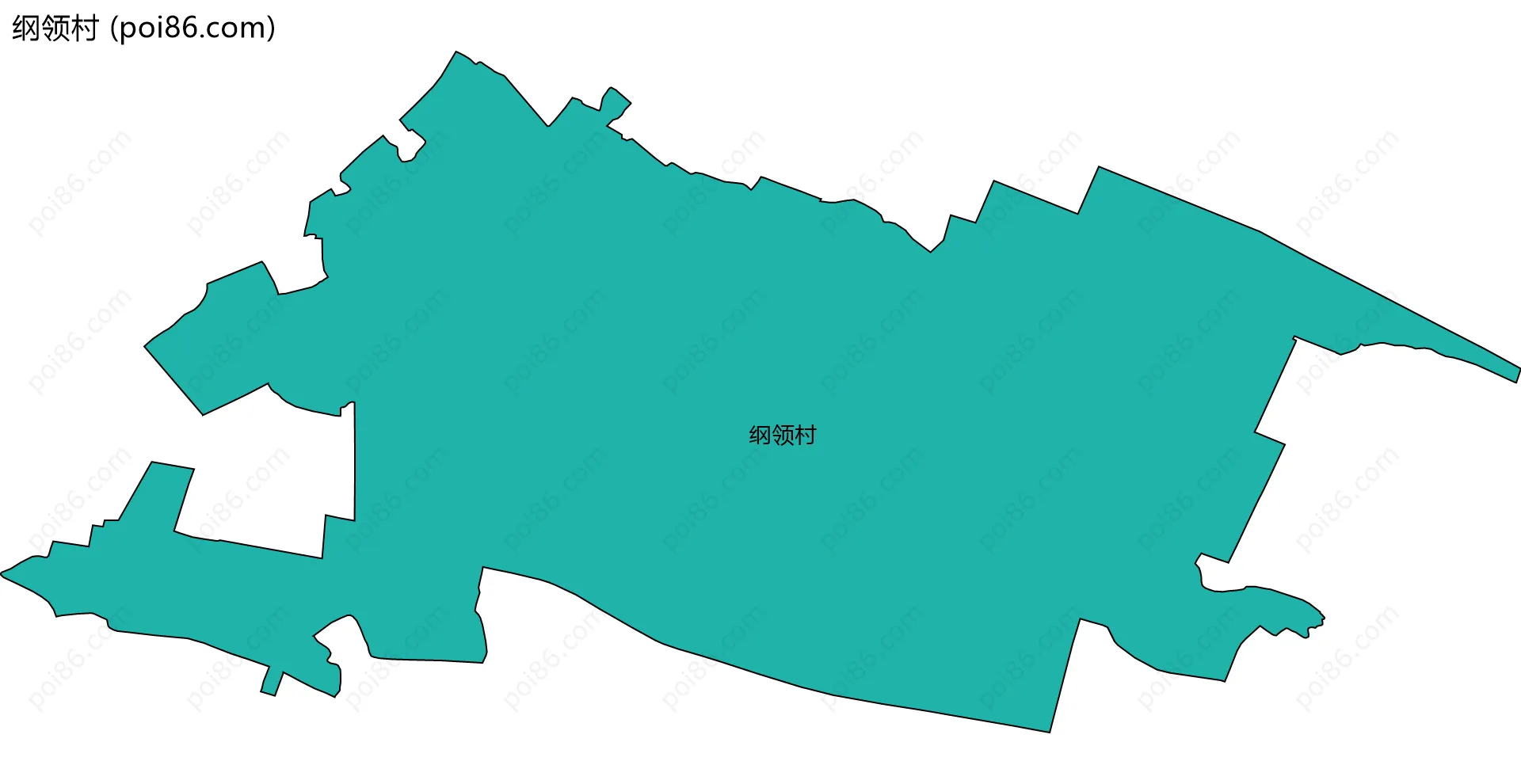 纲领村边界地图