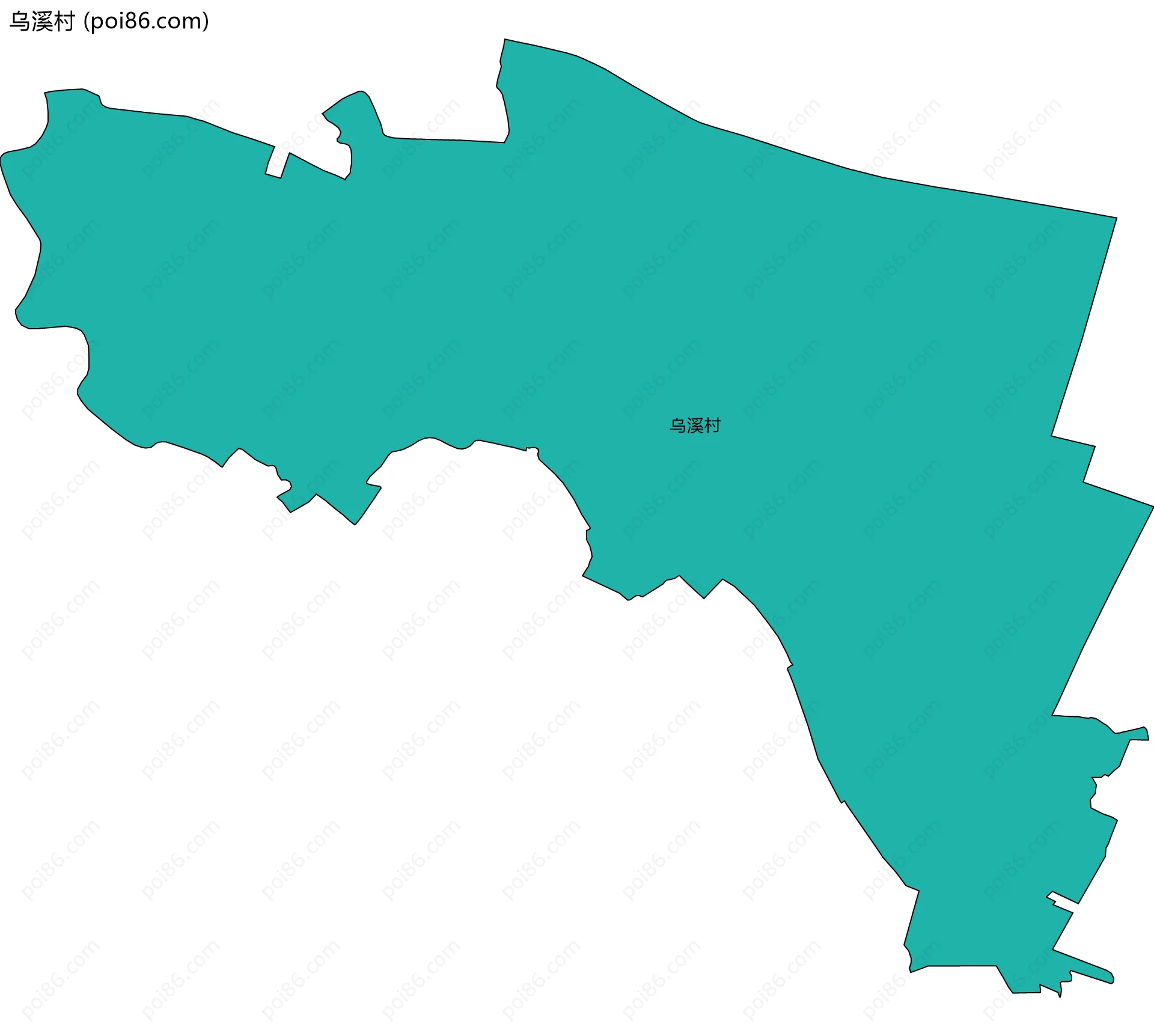 乌溪村边界地图