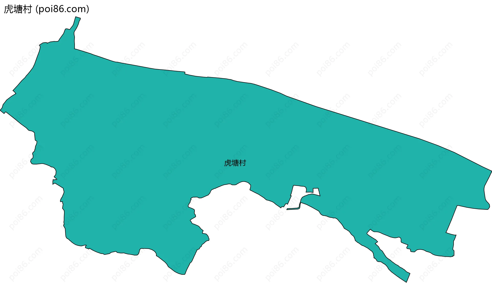 虎塘村边界地图