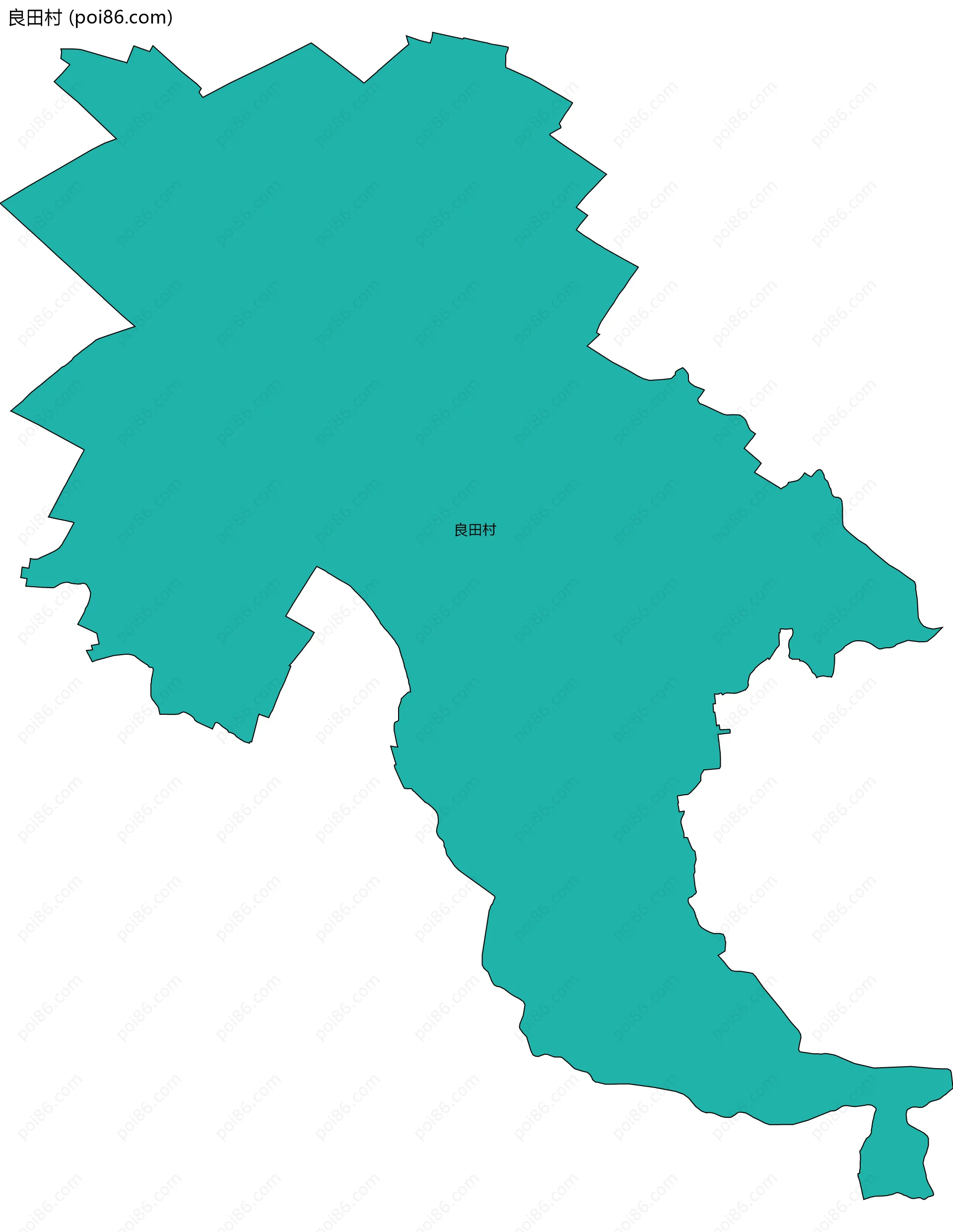 良田村边界地图