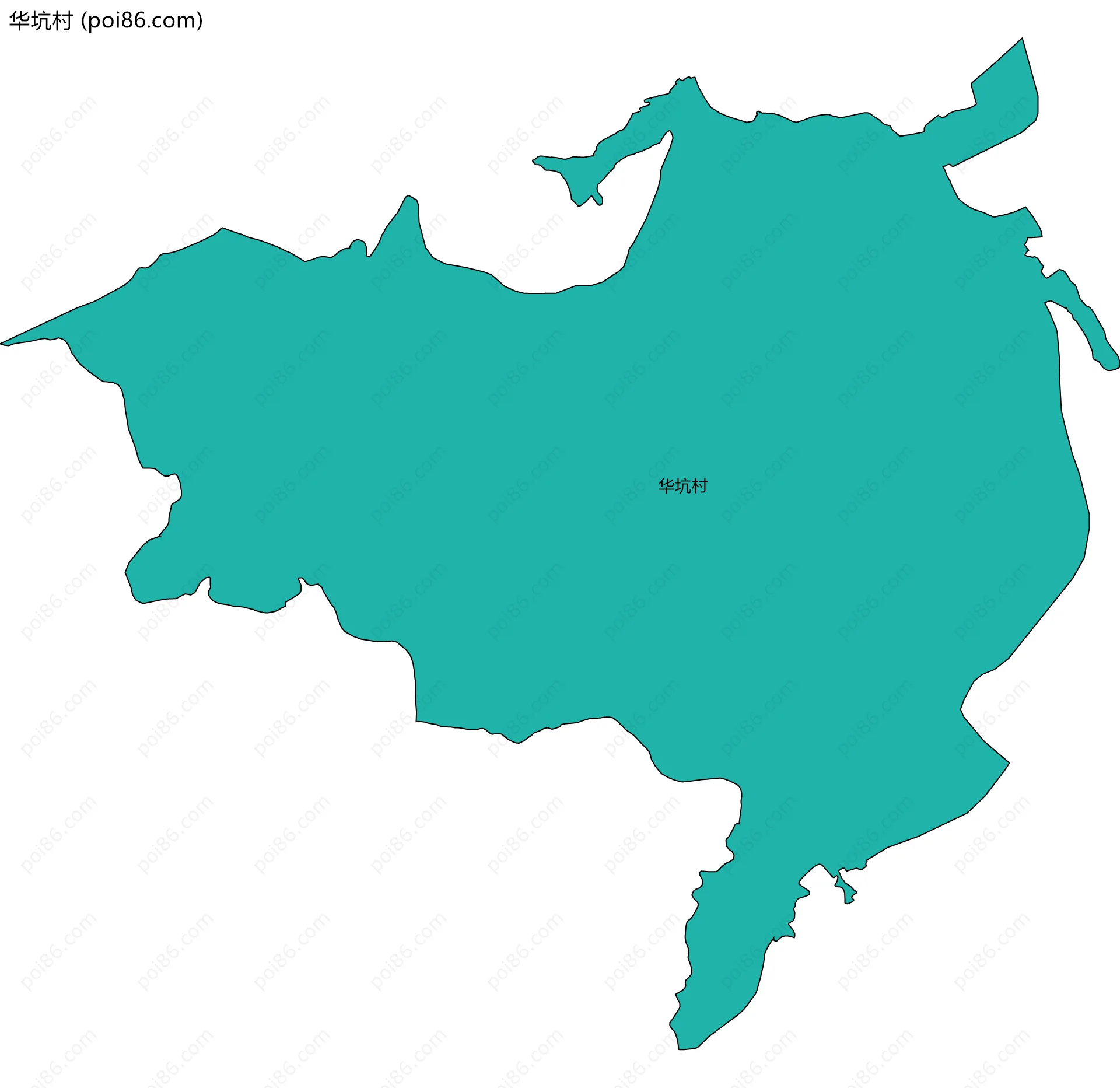 华坑村边界地图