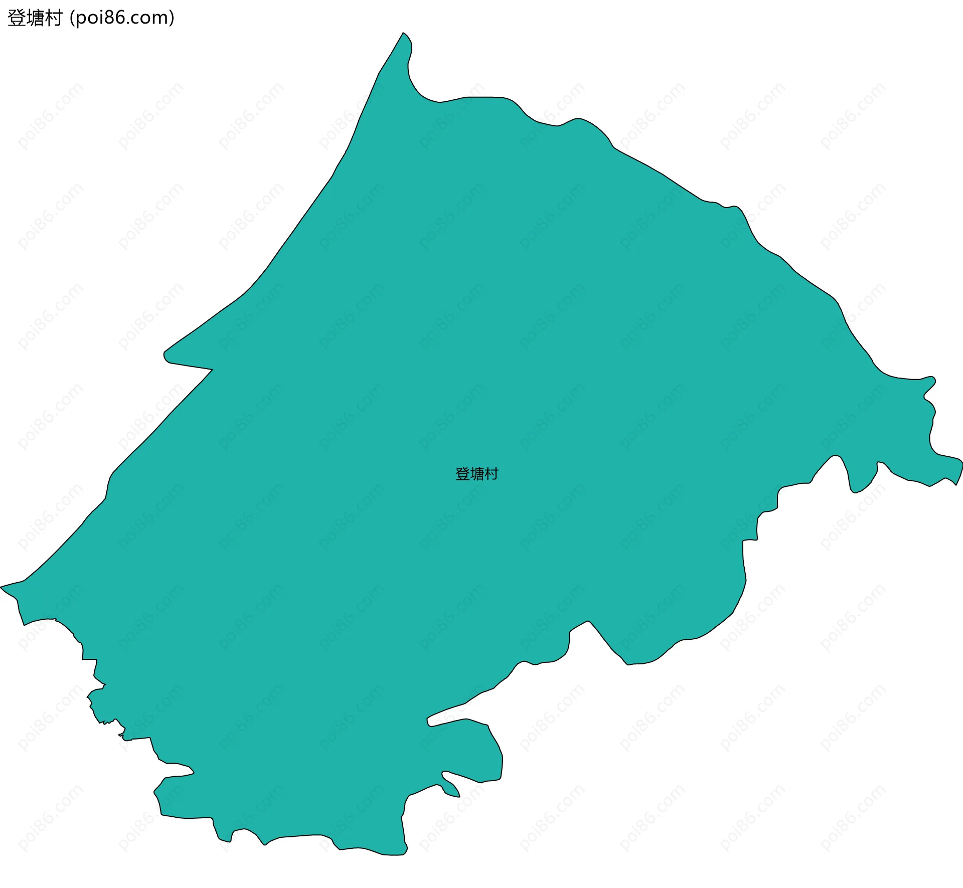 登塘村边界地图