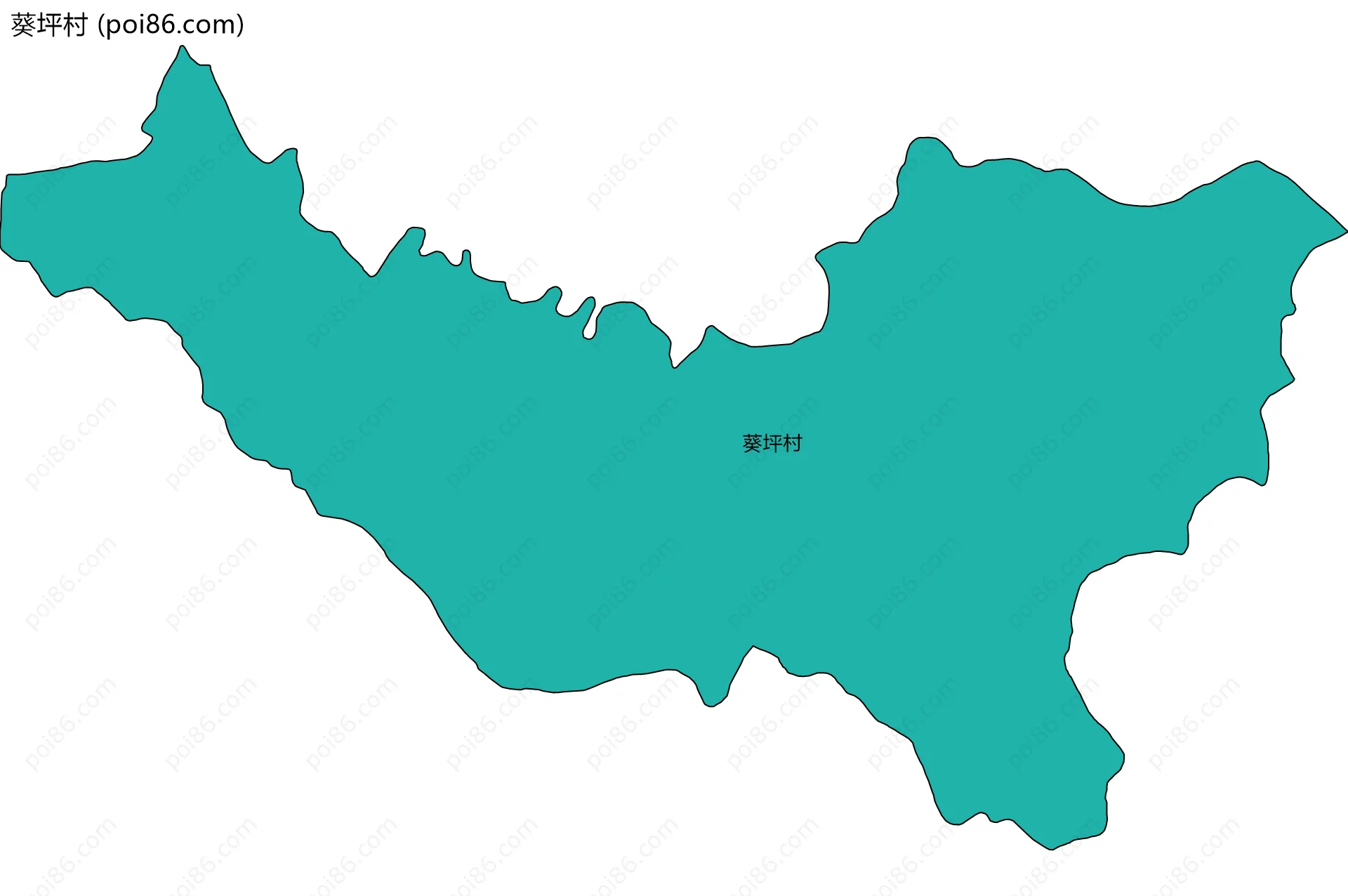 葵坪村边界地图