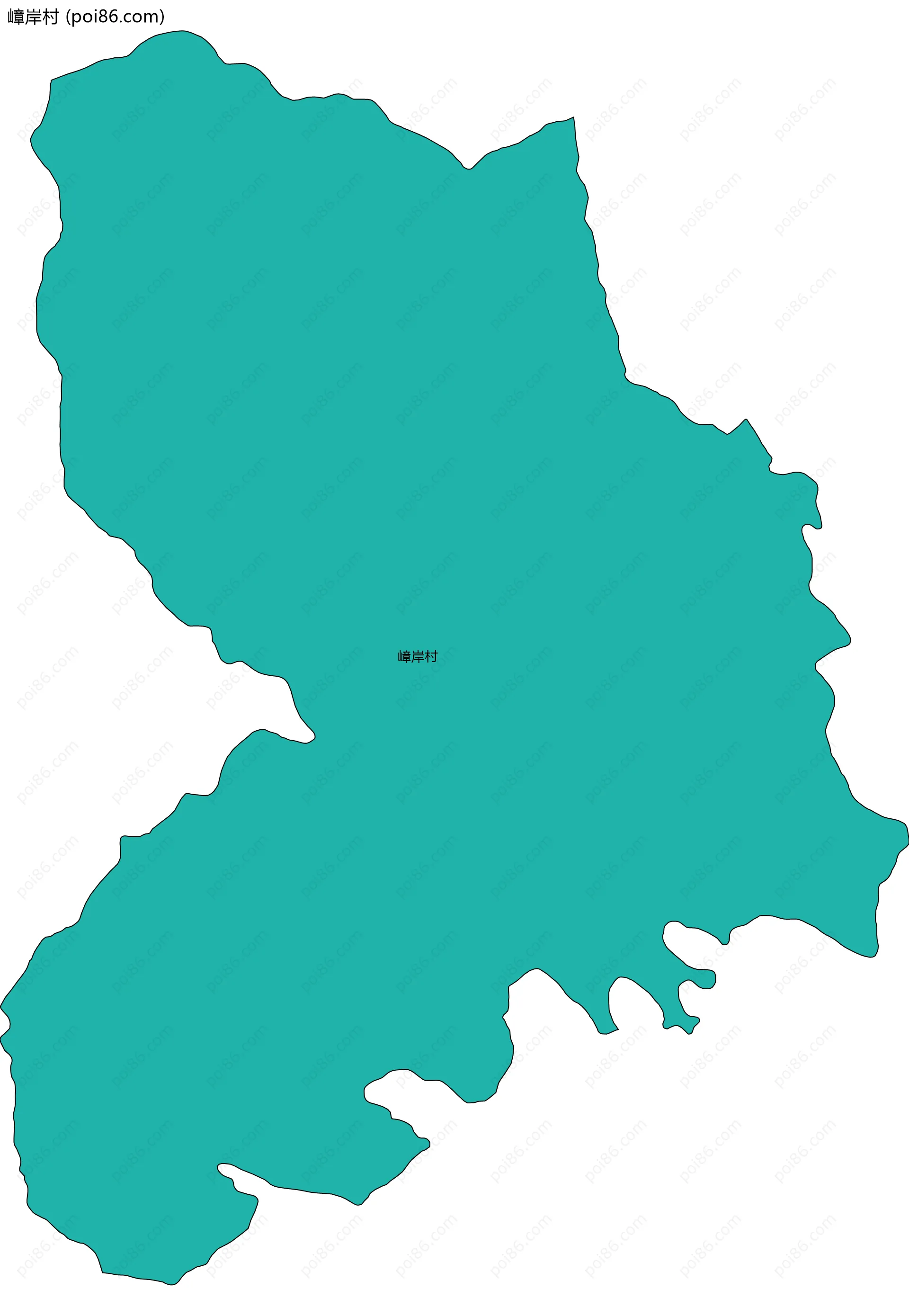 嶂岸村边界地图