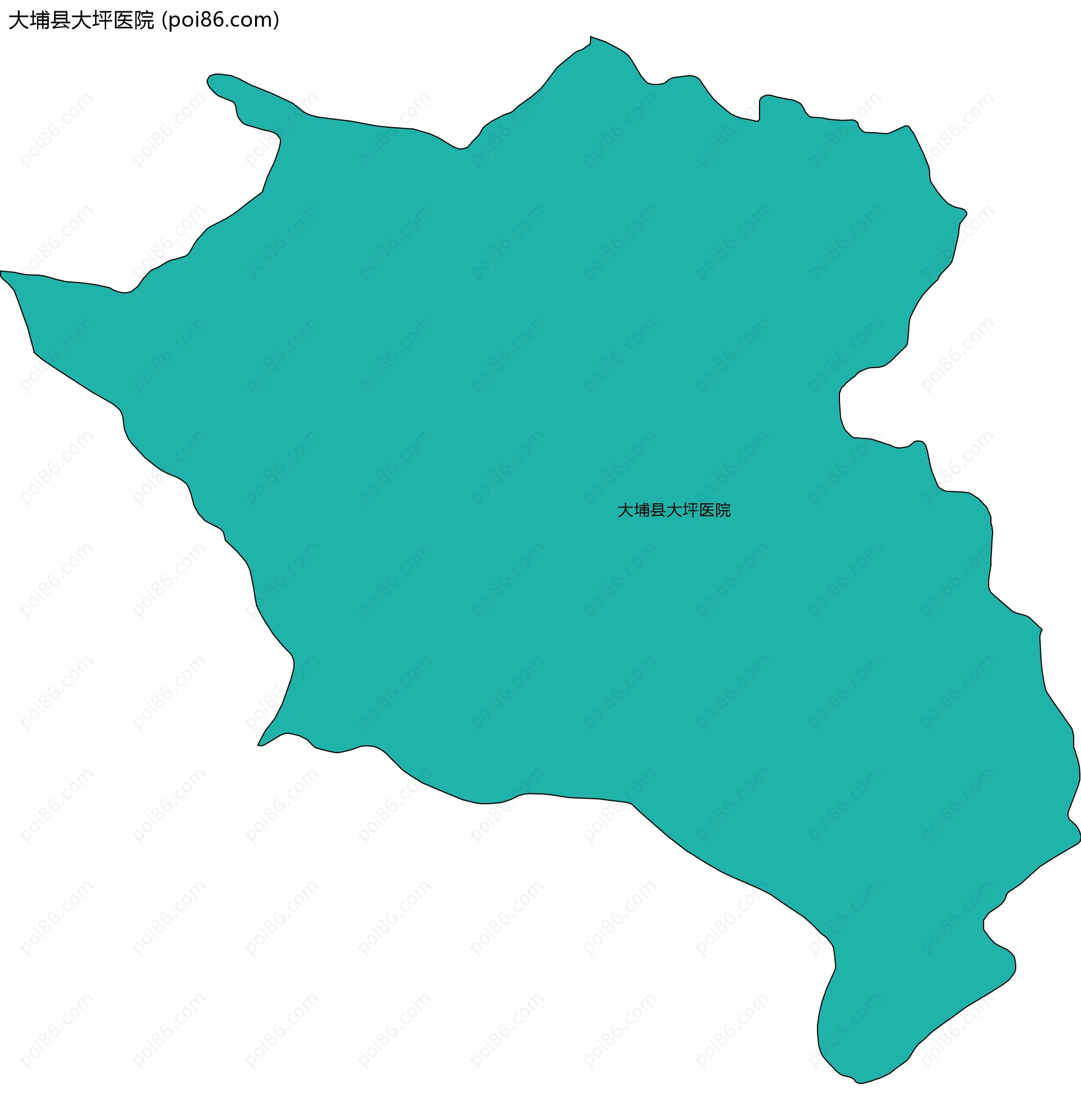 大埔县大坪医院边界地图