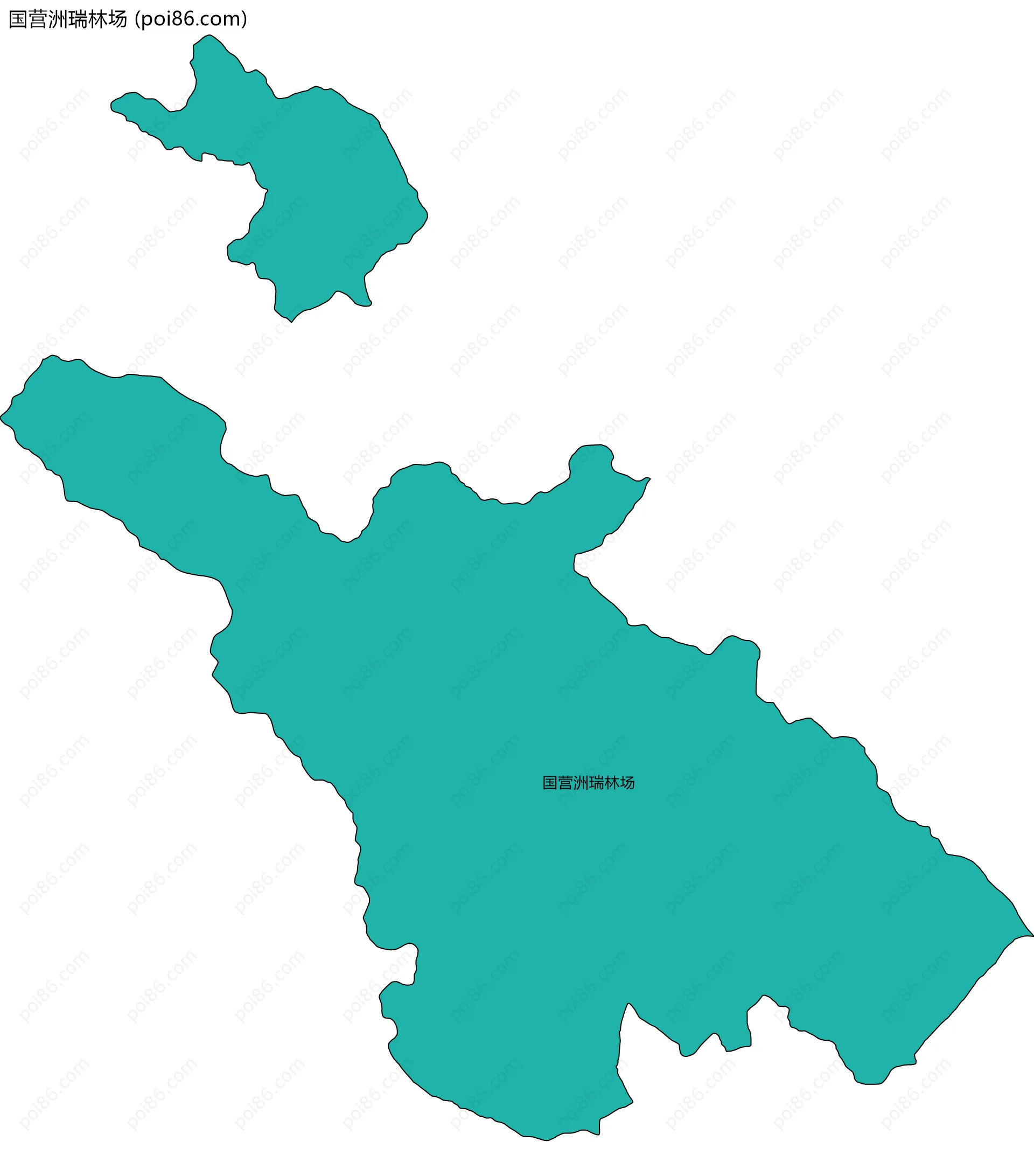 国营洲瑞林场边界地图