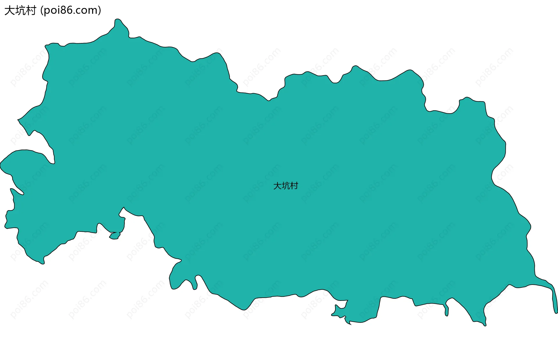 大坑村边界地图