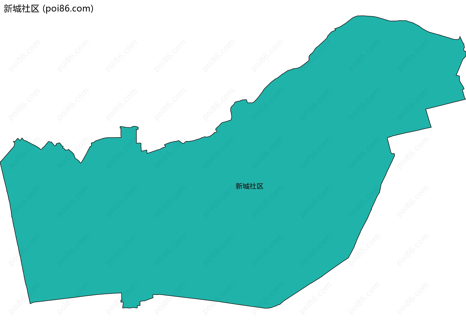 新城社区边界地图