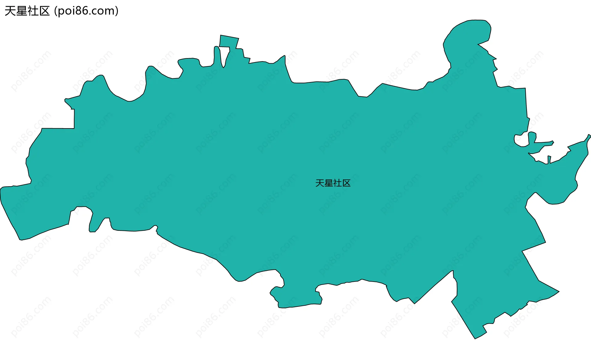 天星社区边界地图