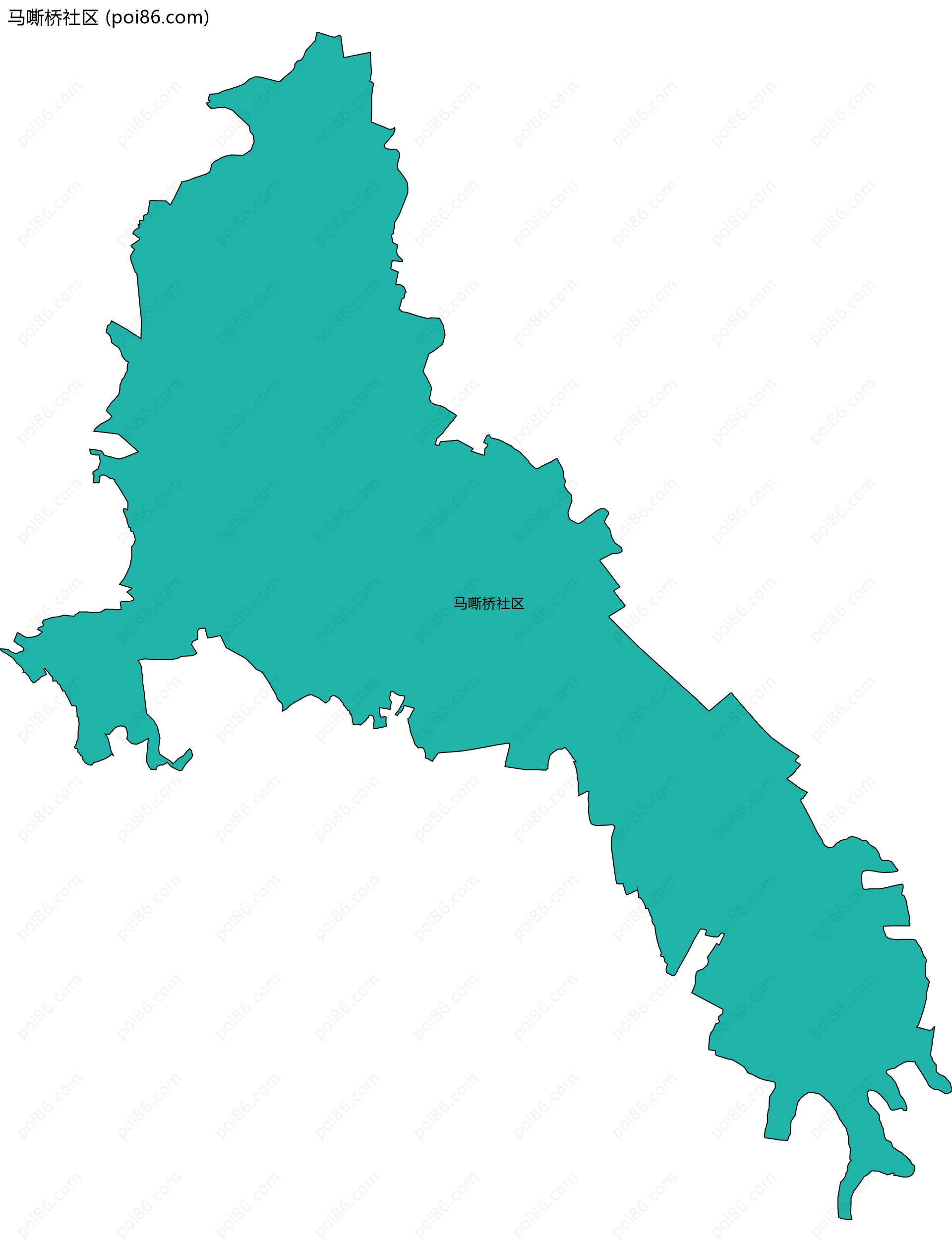 马嘶桥社区边界地图