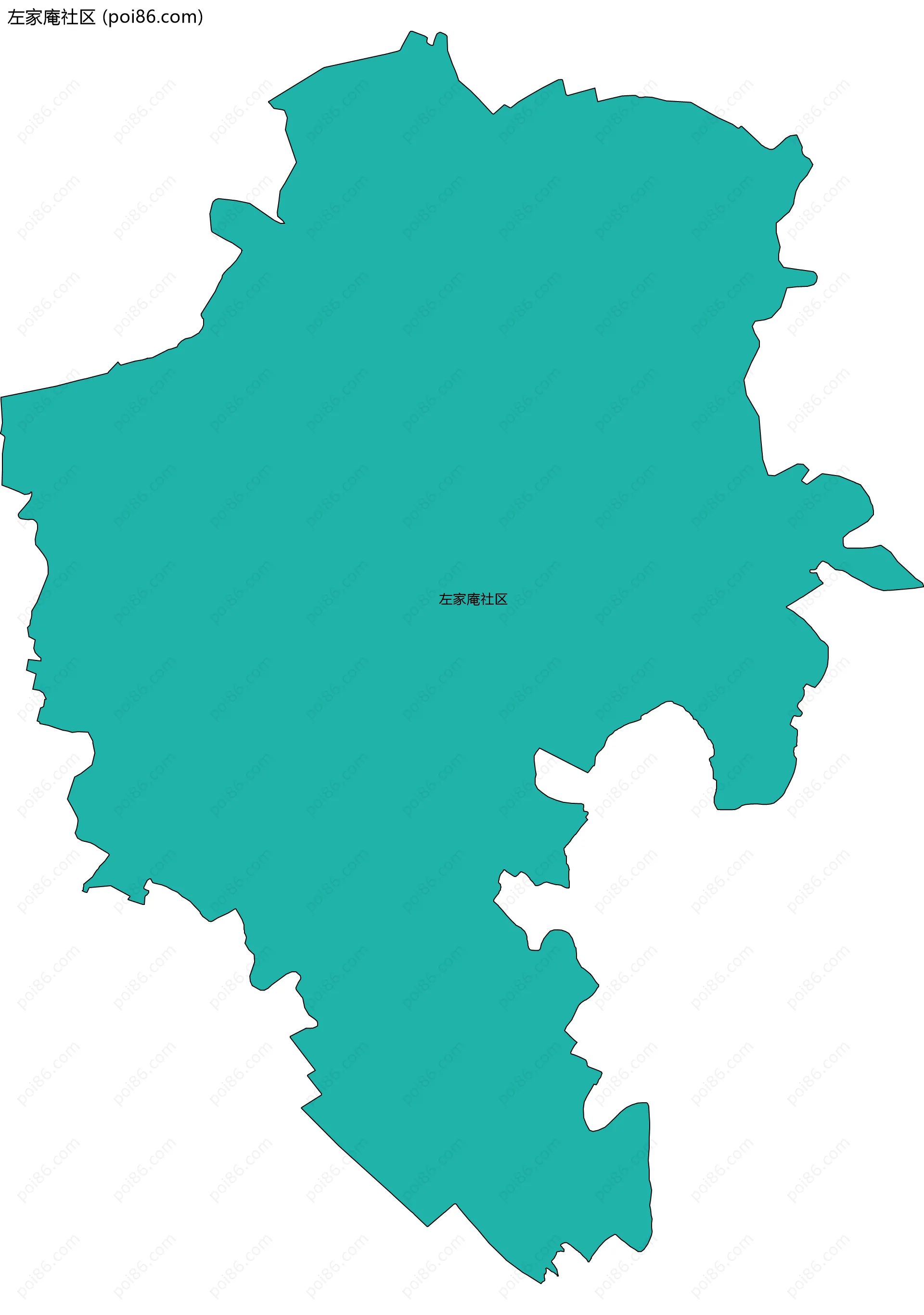 左家庵社区边界地图