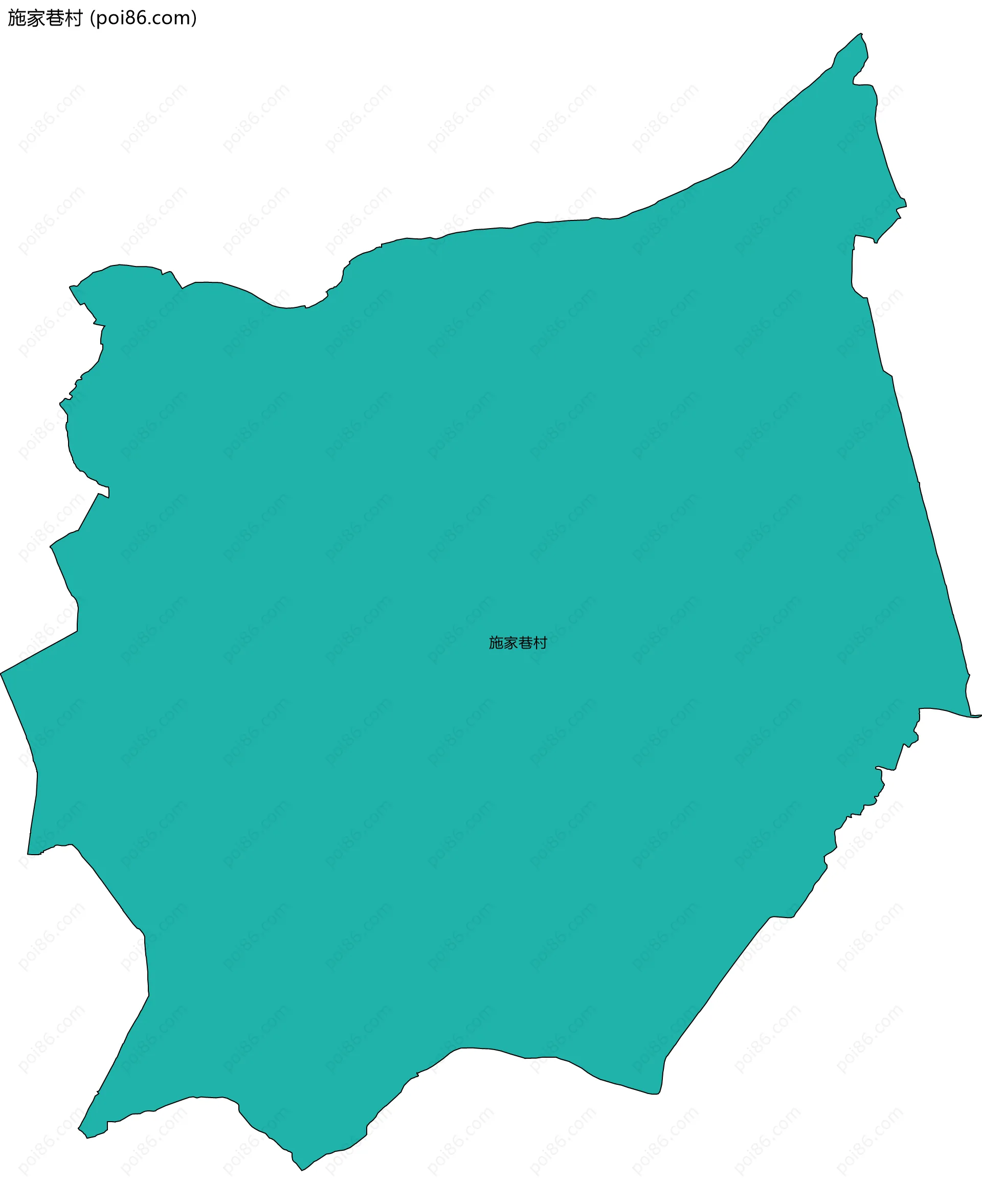 施家巷村边界地图