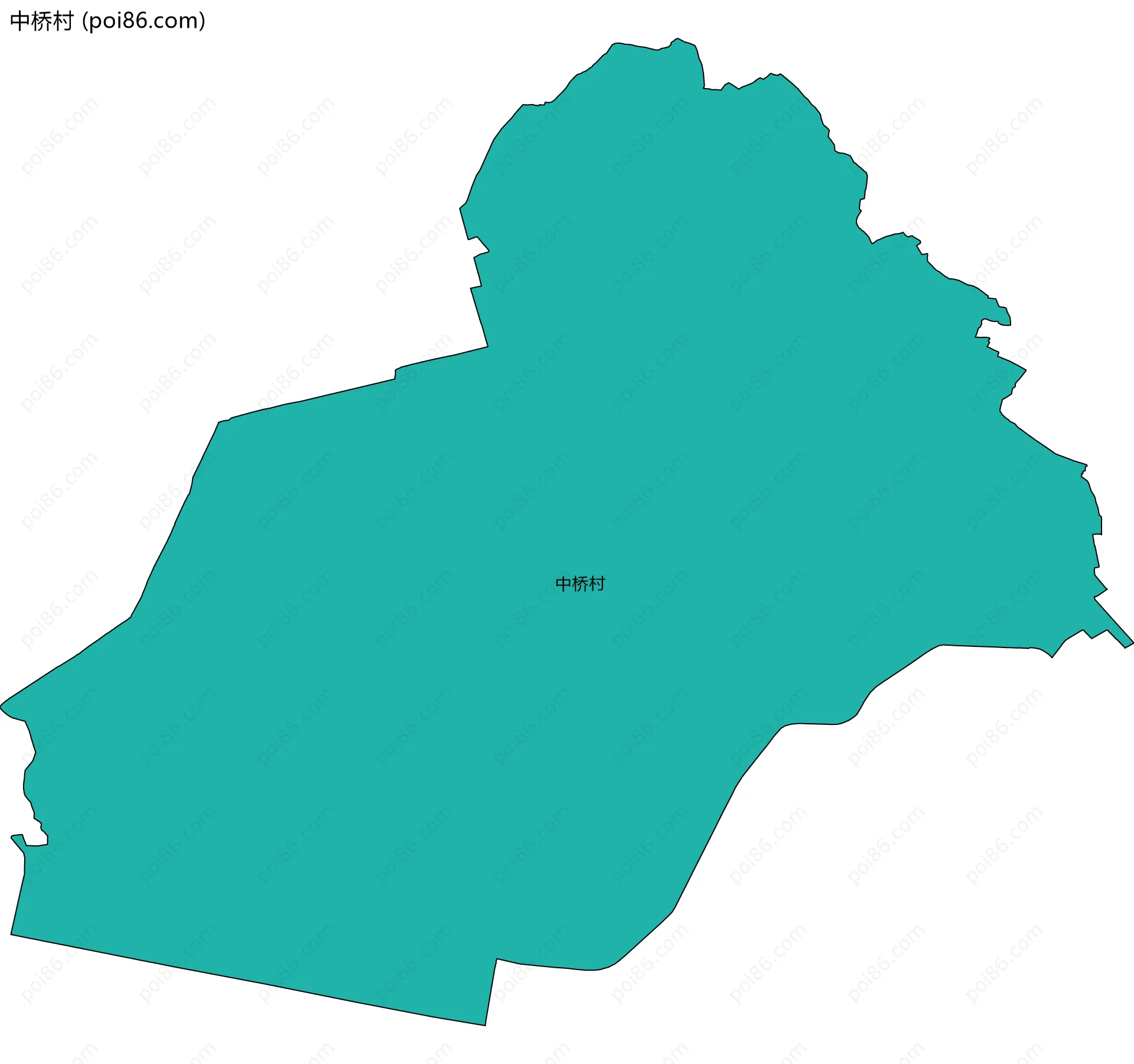 中桥村边界地图
