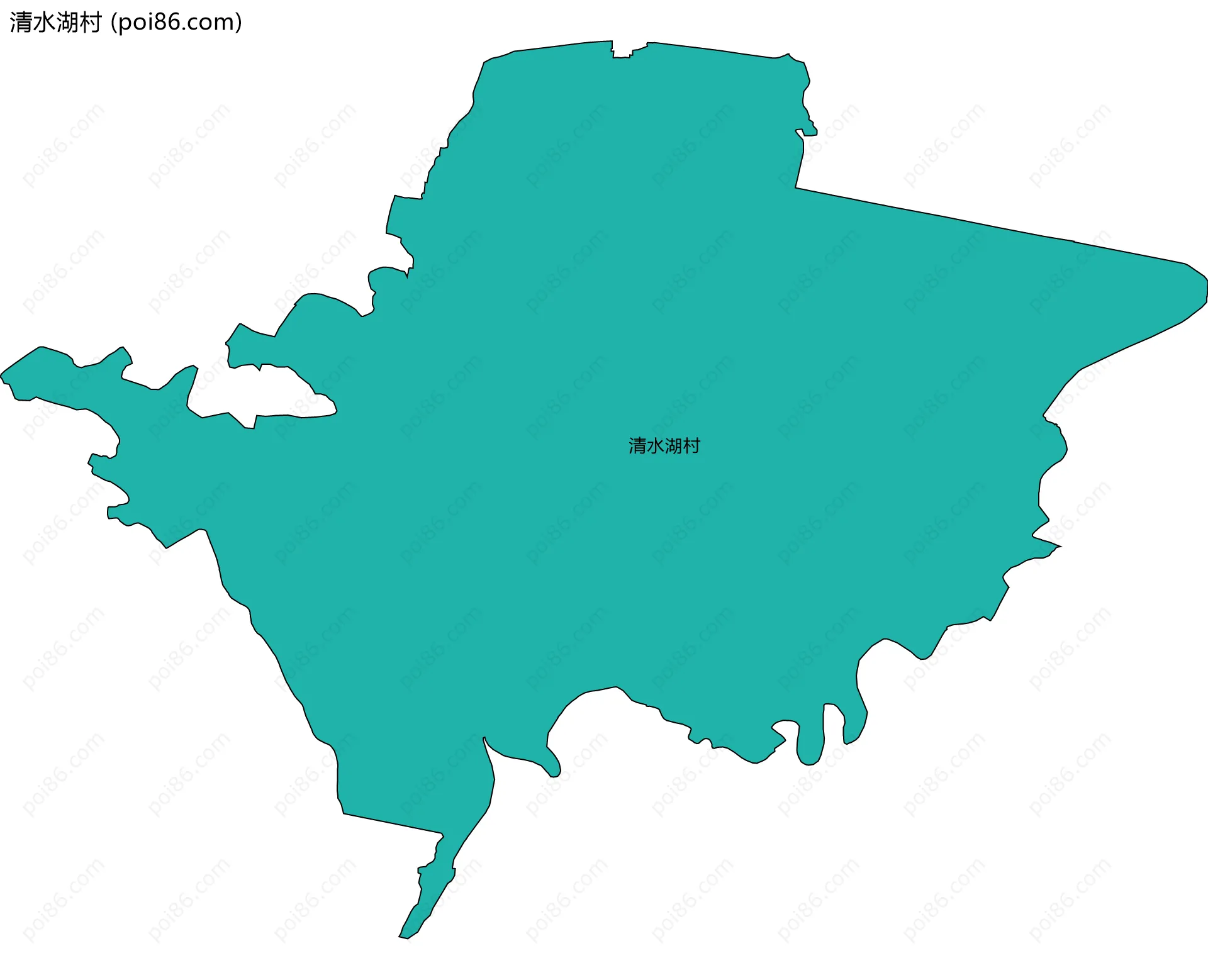 清水湖村边界地图