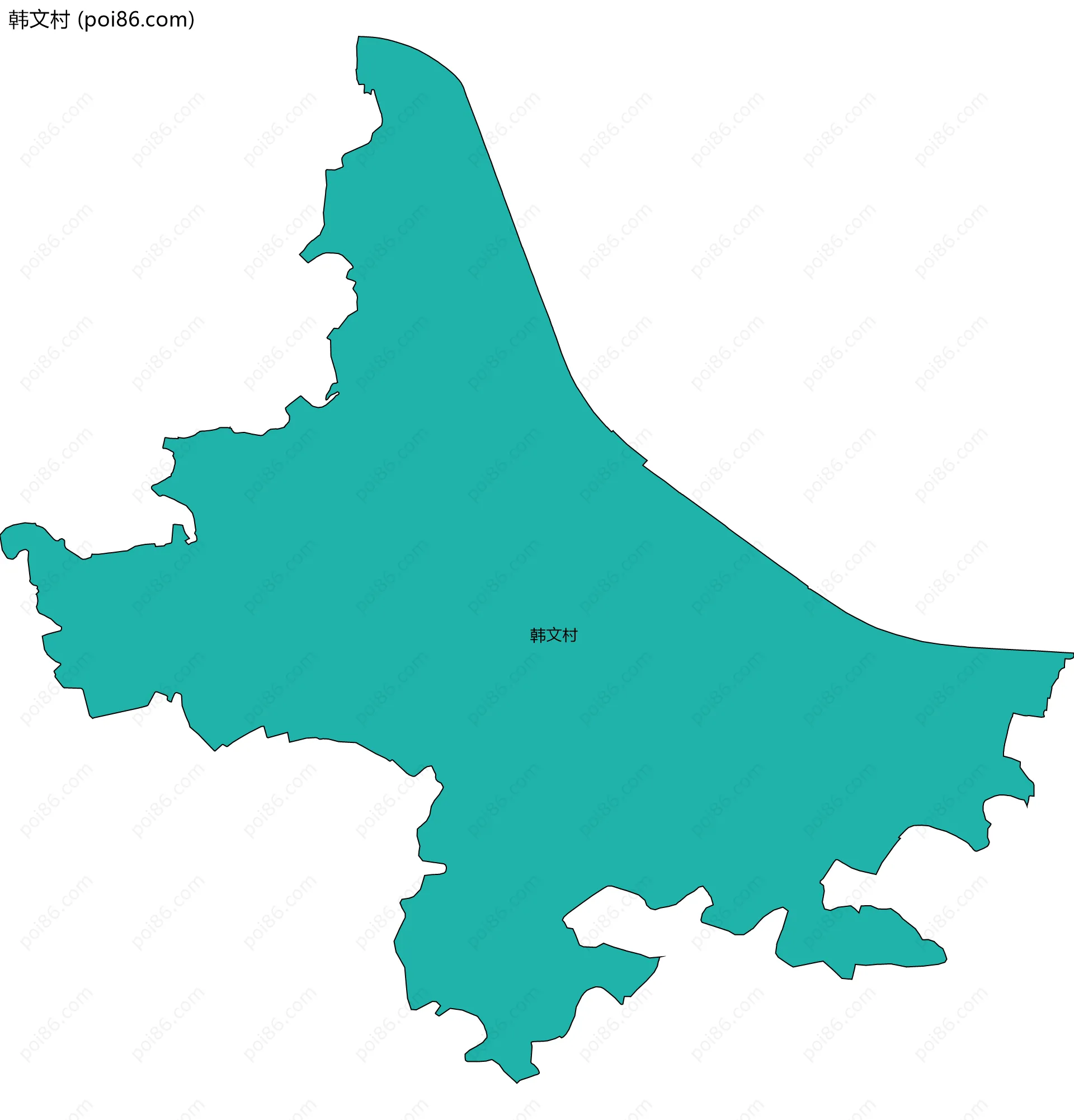 韩文村边界地图