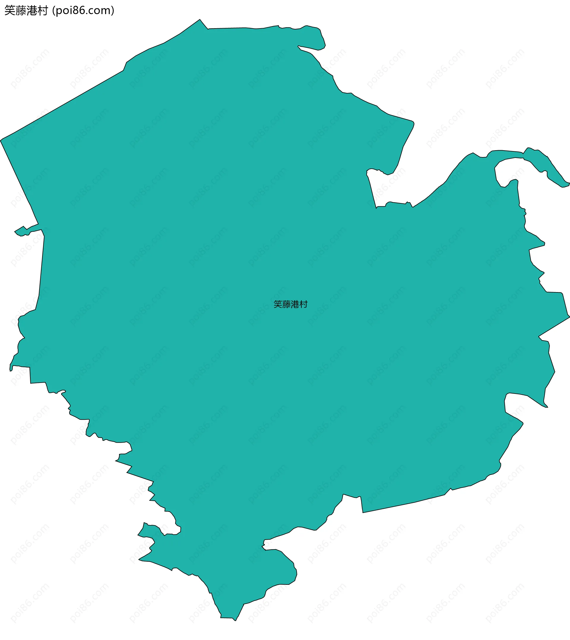 笑藤港村边界地图