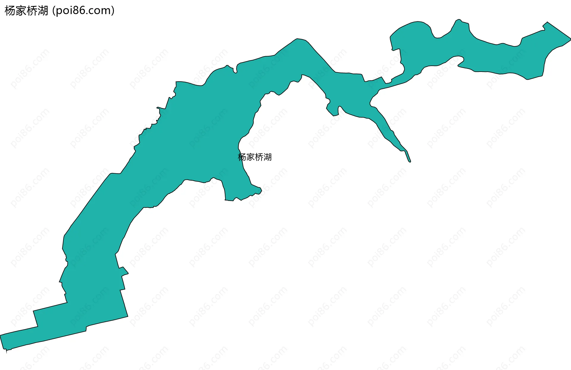 杨家桥湖边界地图