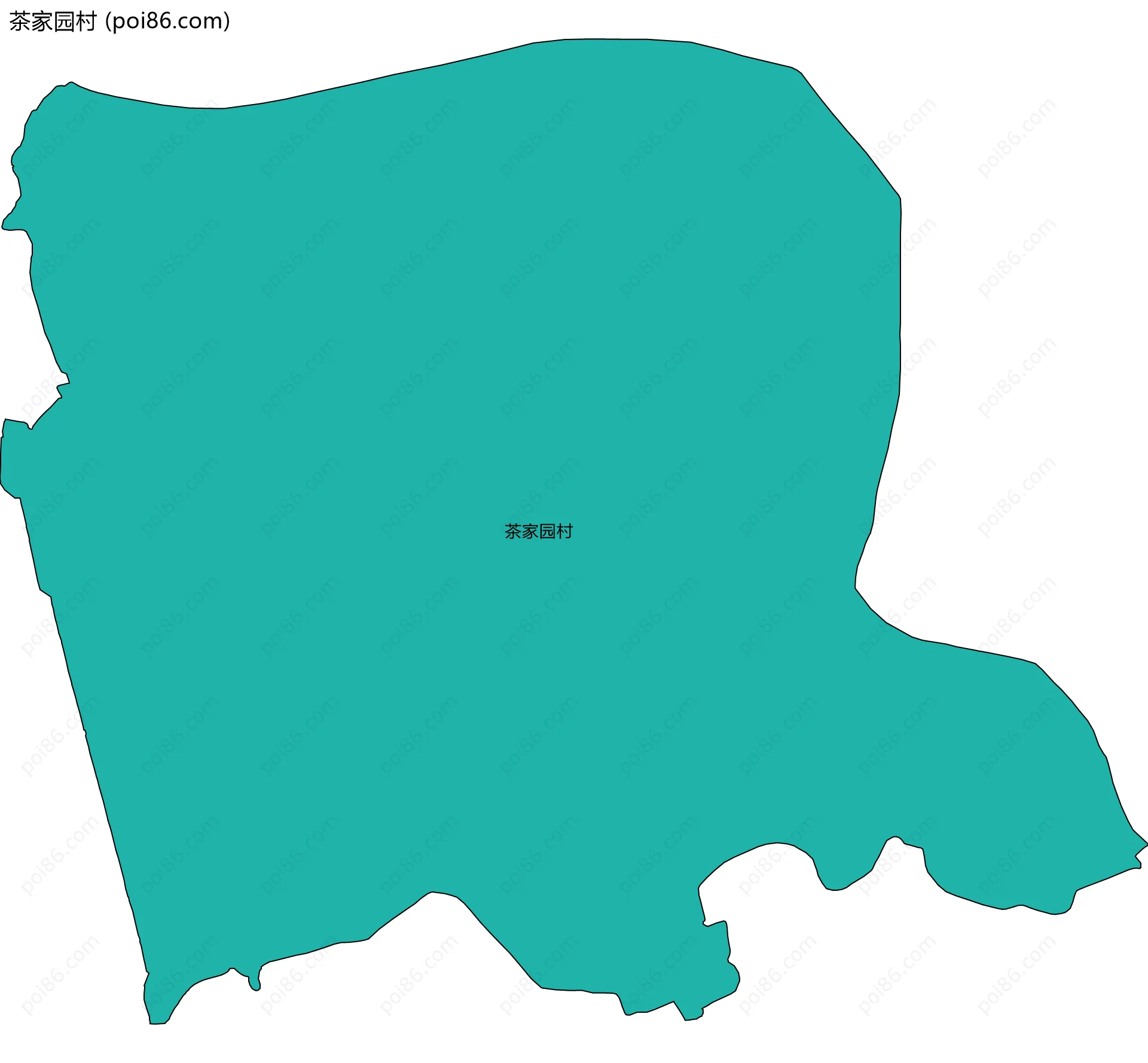 茶家园村边界地图