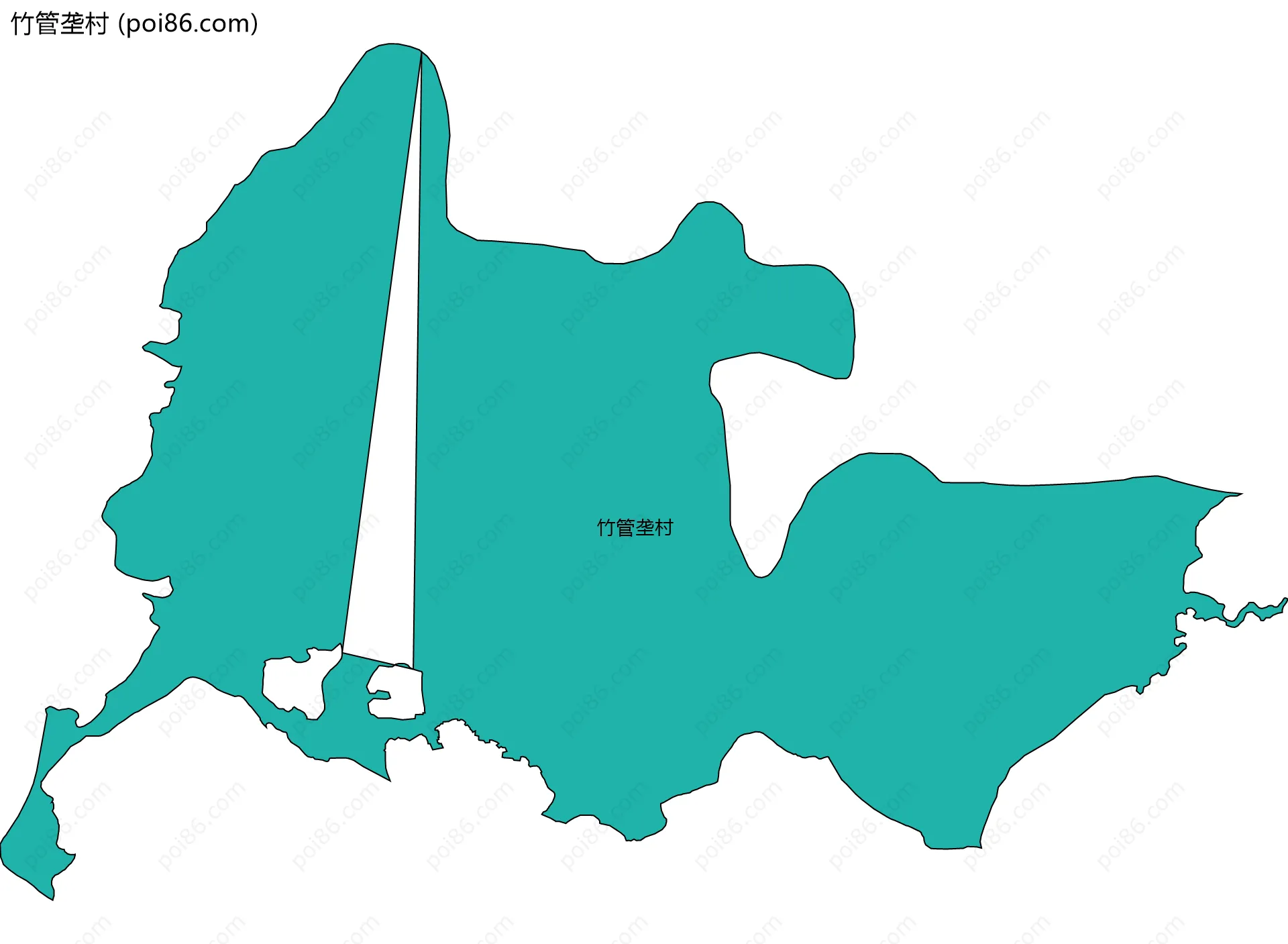 竹管垄村边界地图