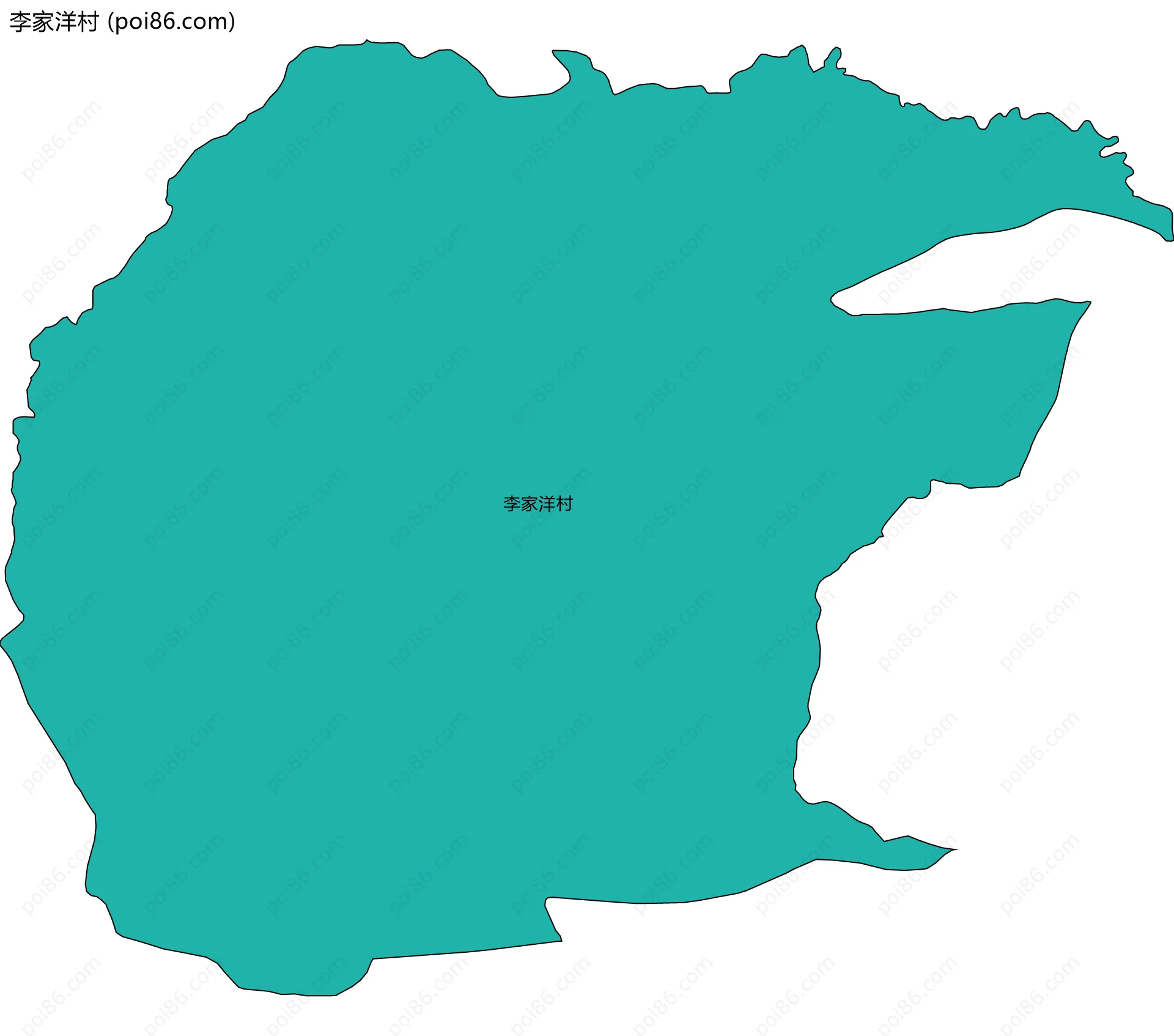 李家洋村边界地图