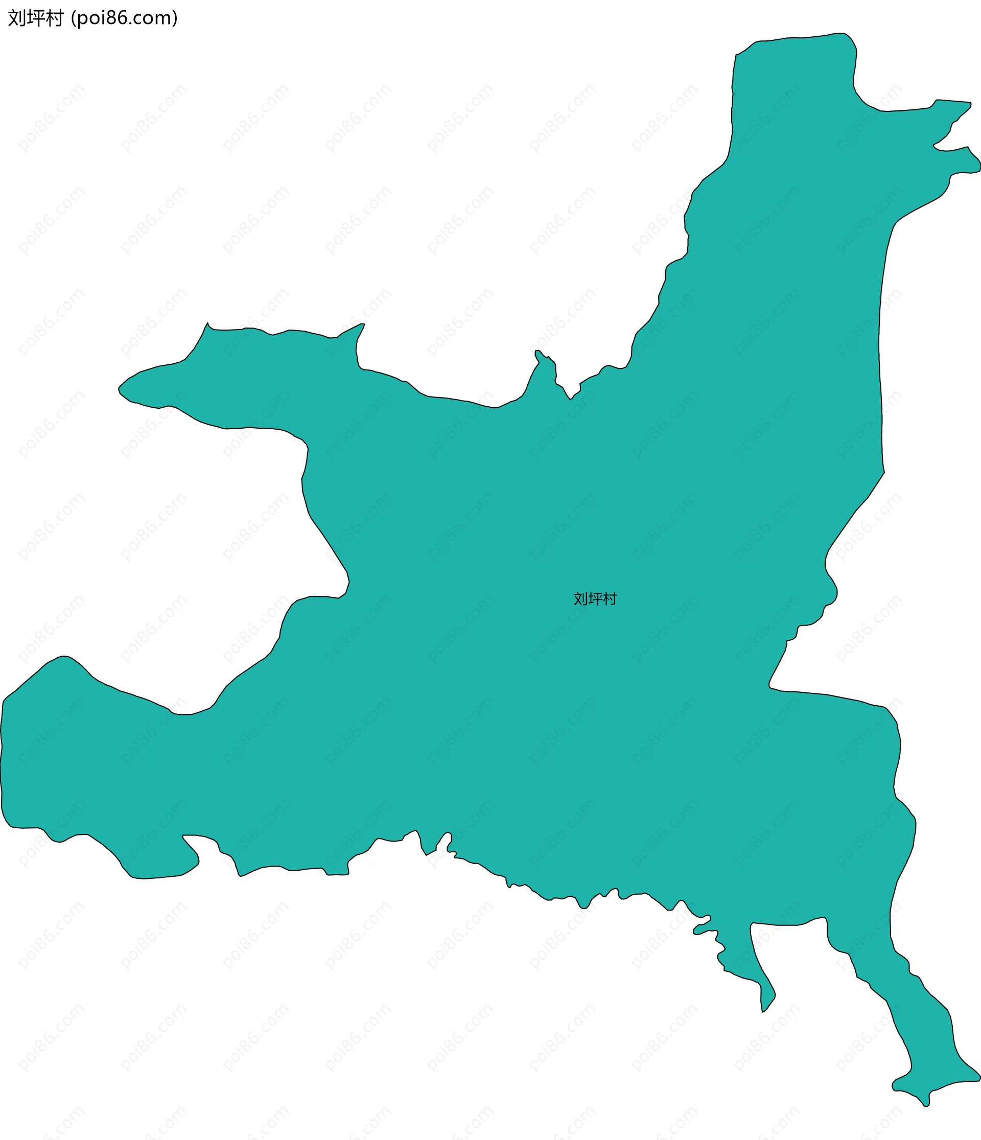 刘坪村边界地图