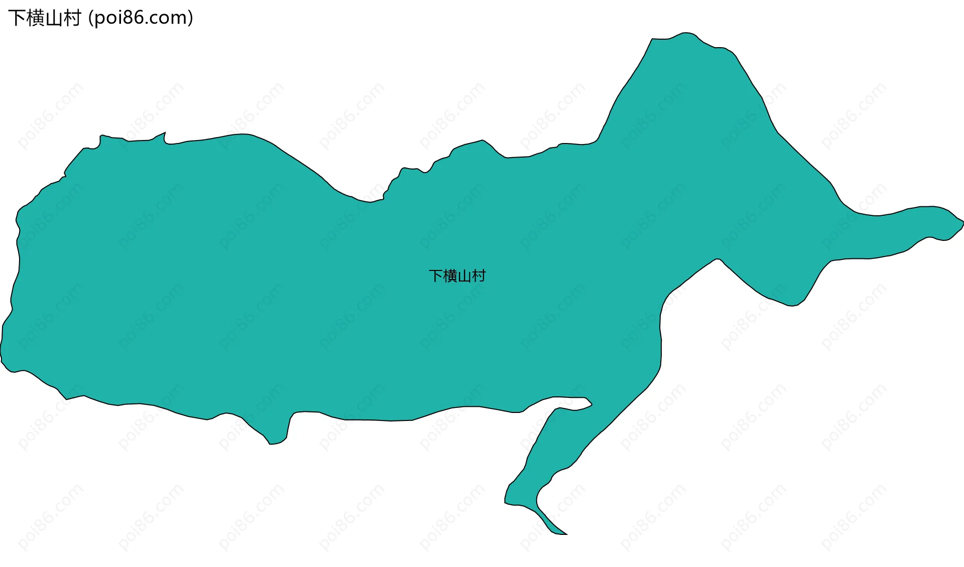 下横山村边界地图