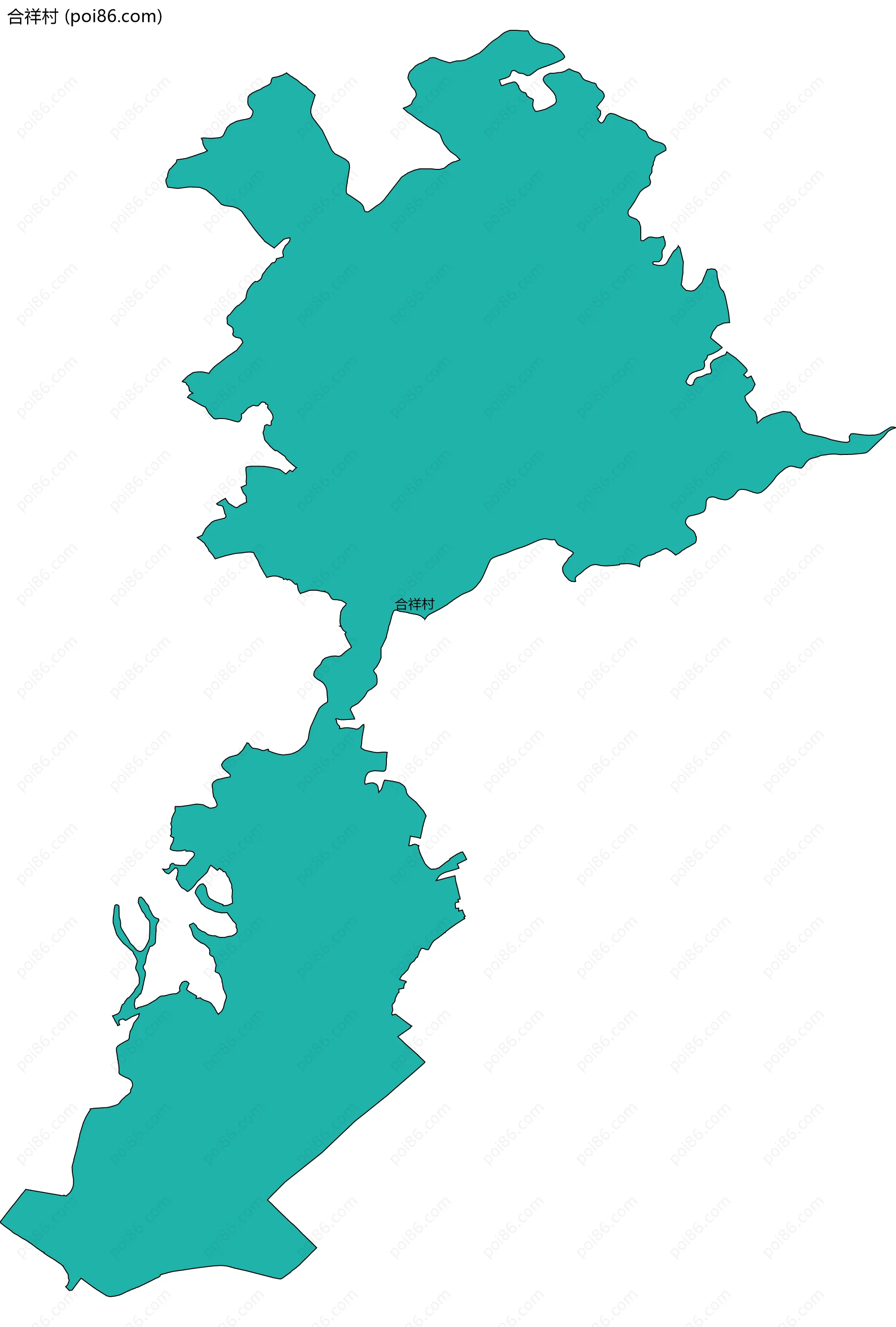 合祥村边界地图