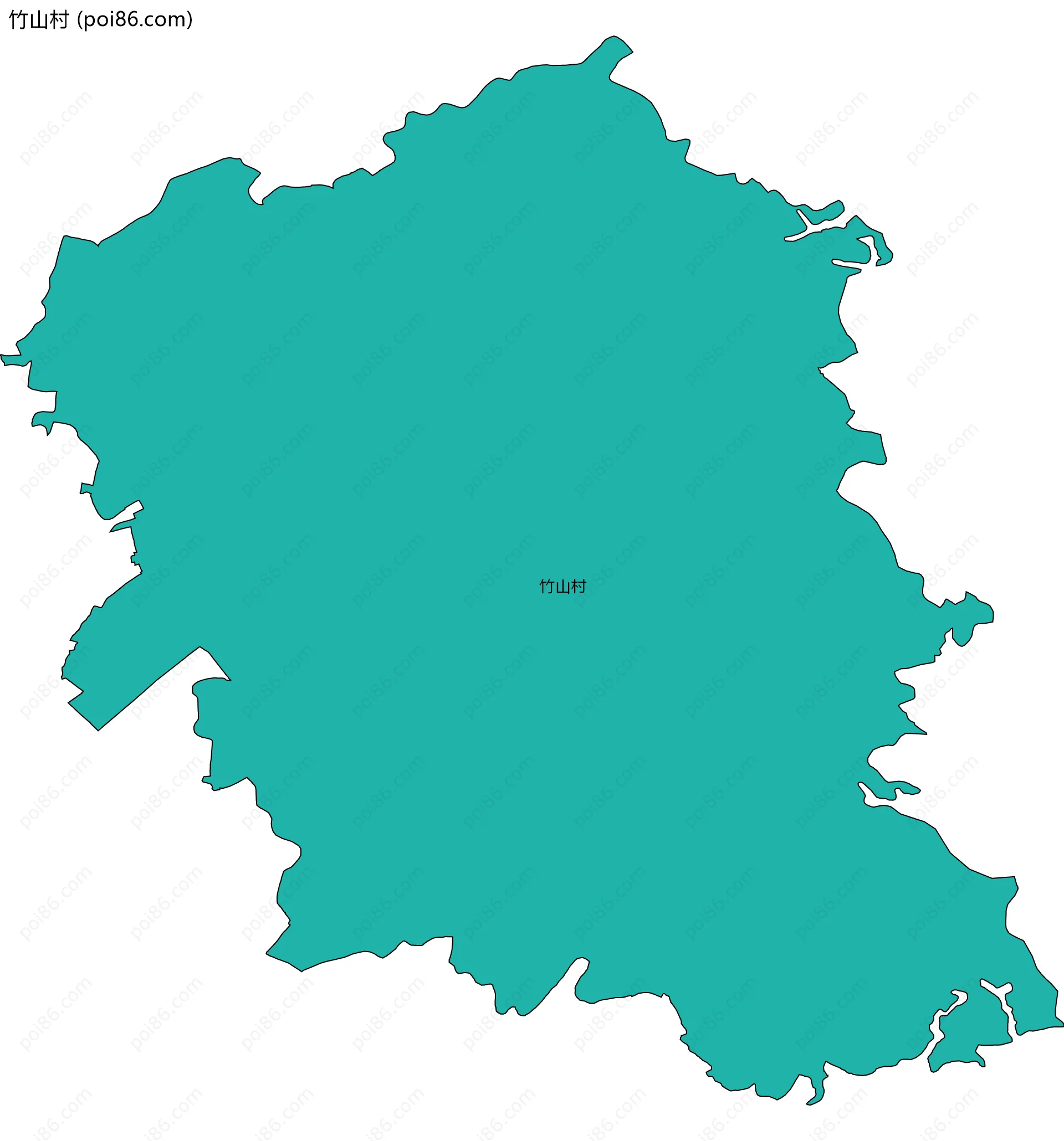 竹山村边界地图