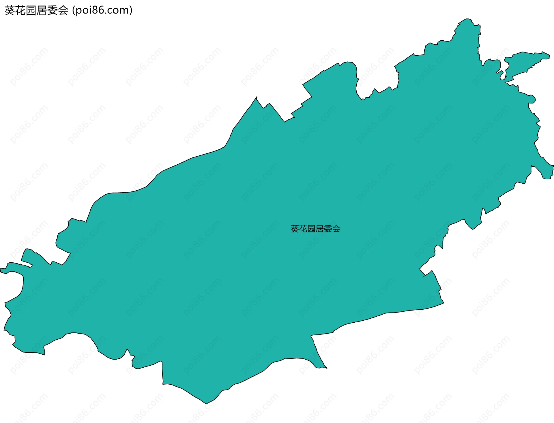 葵花园居委会边界地图
