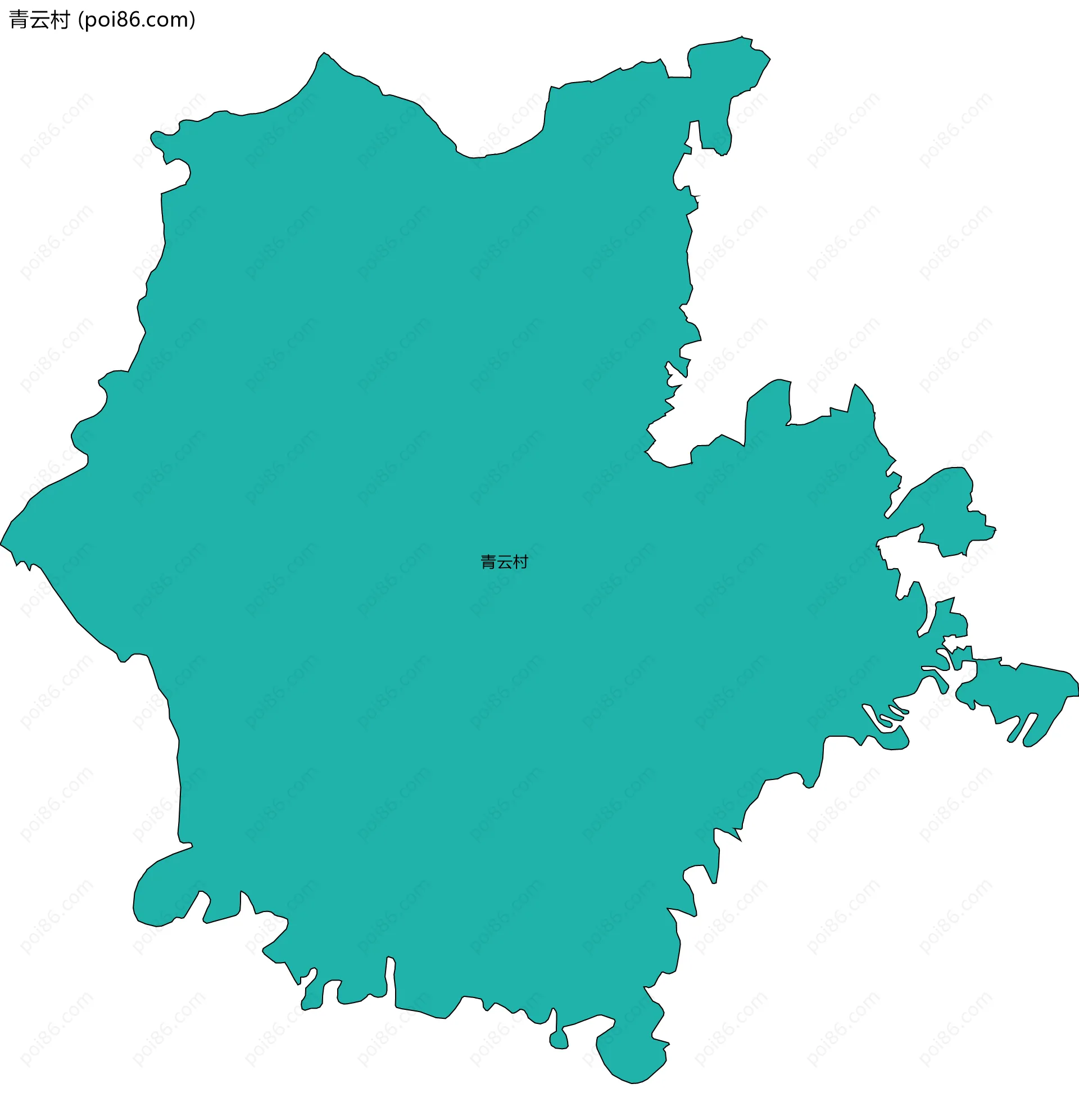 青云村边界地图