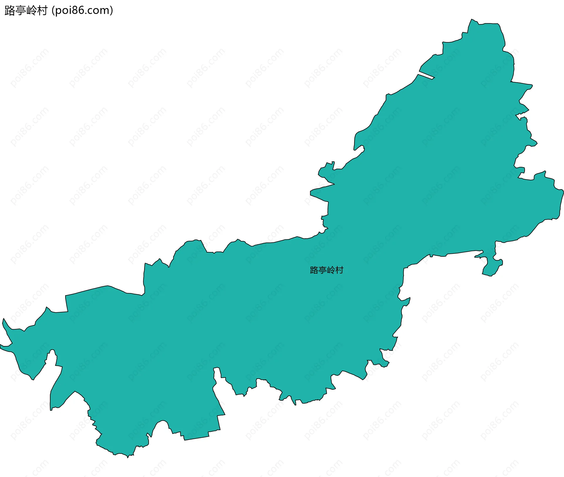 路亭岭村边界地图