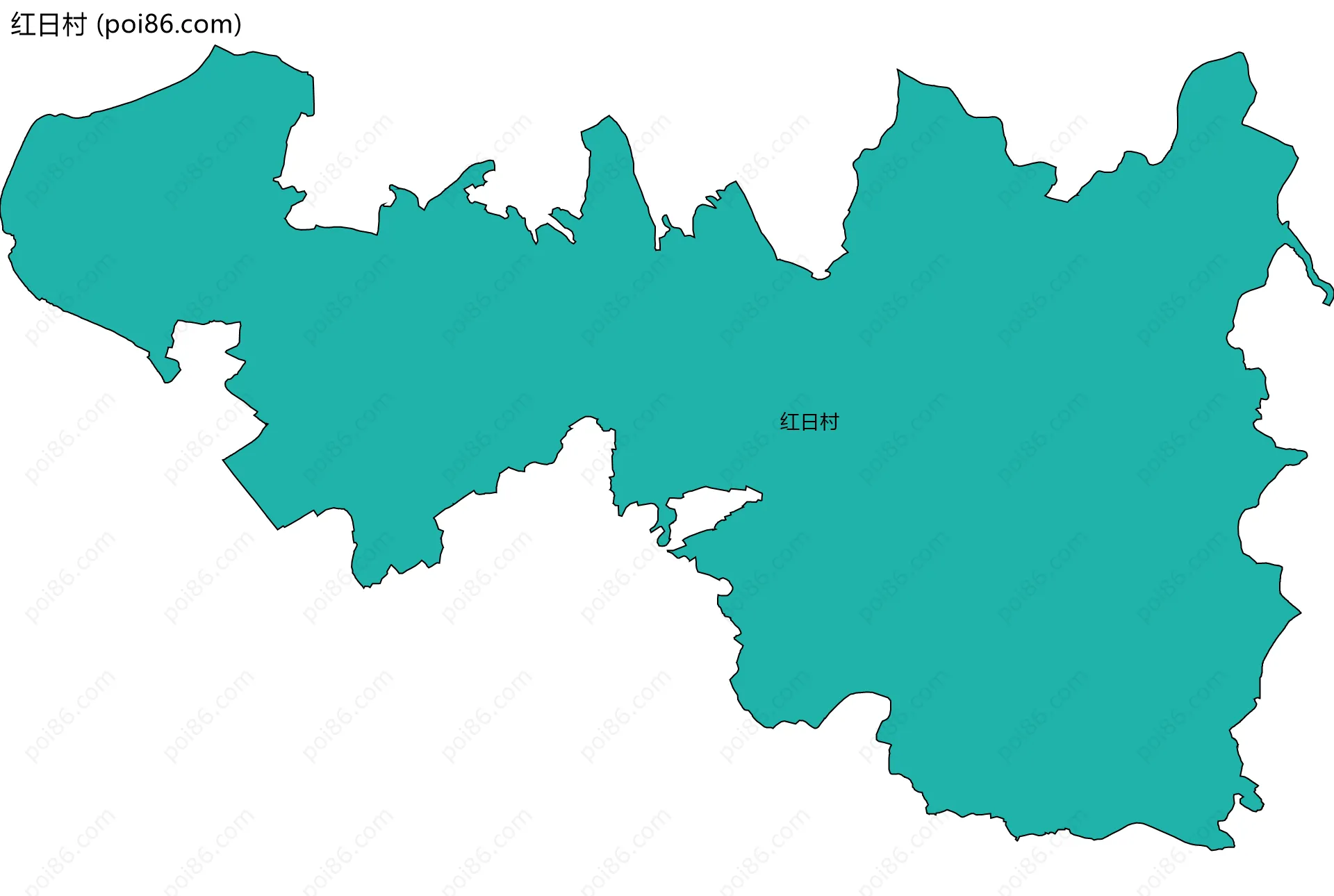 红日村边界地图