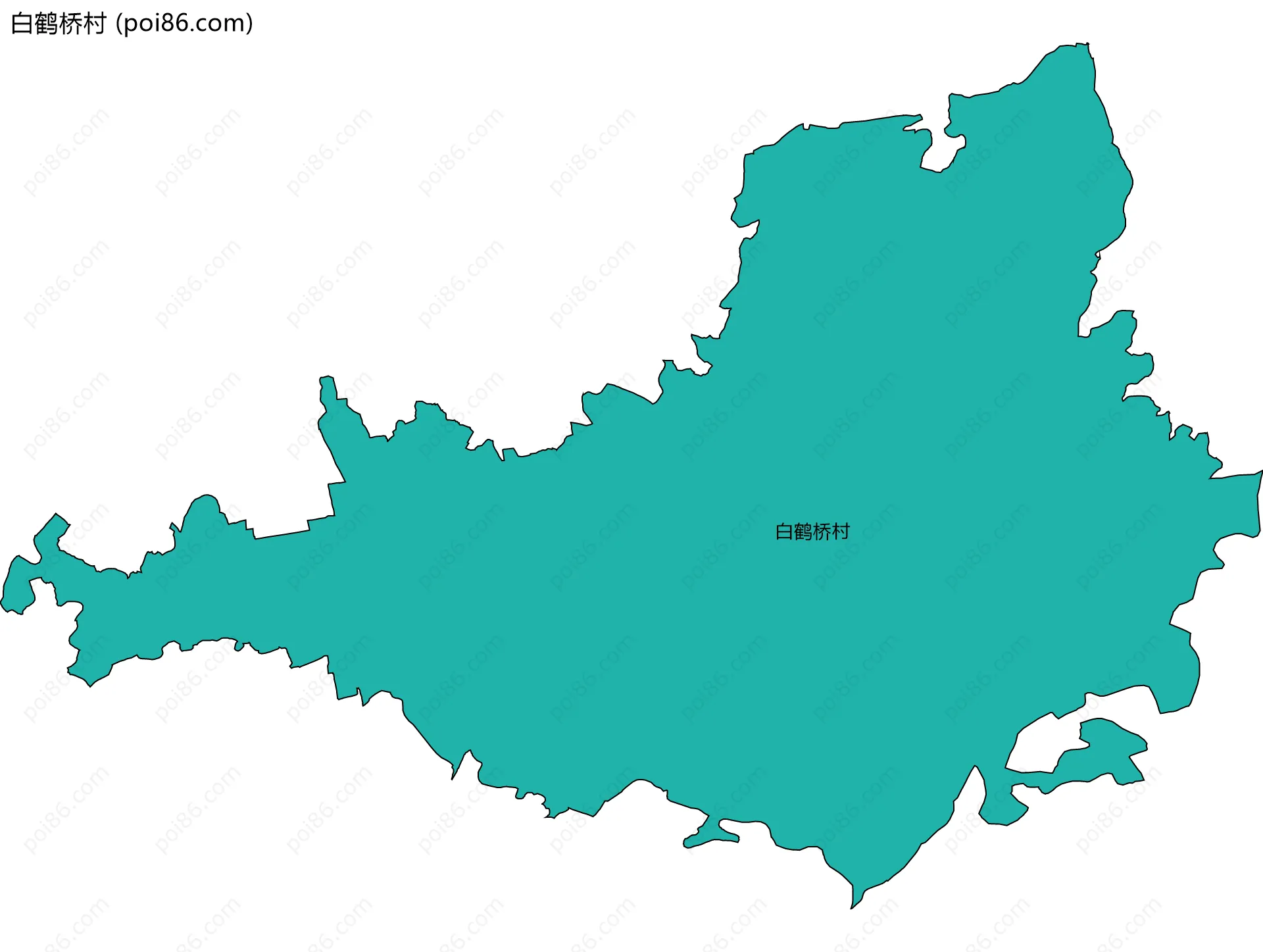 白鹤桥村边界地图