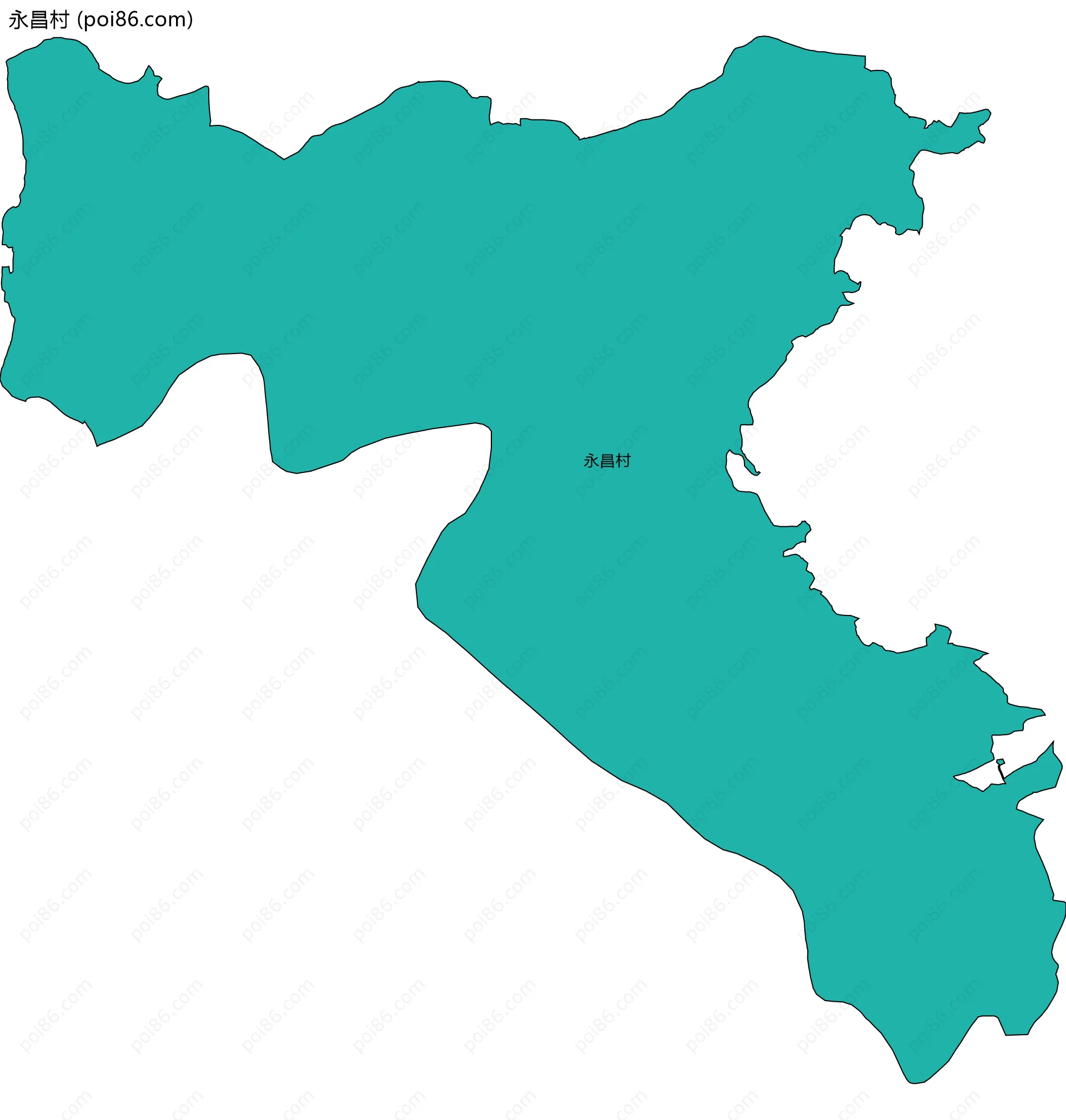 永昌村边界地图