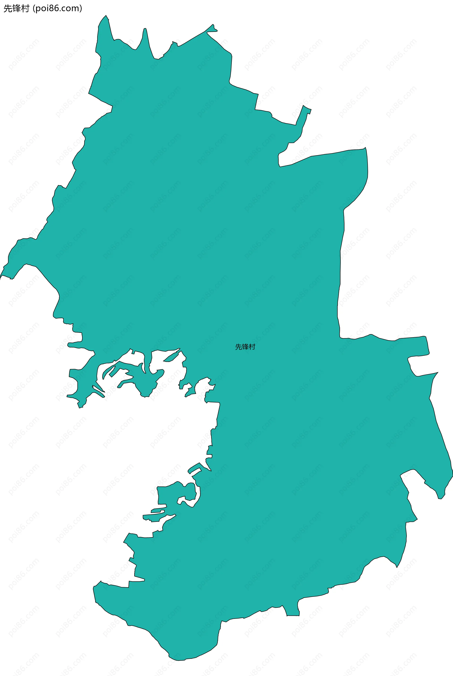 先锋村边界地图