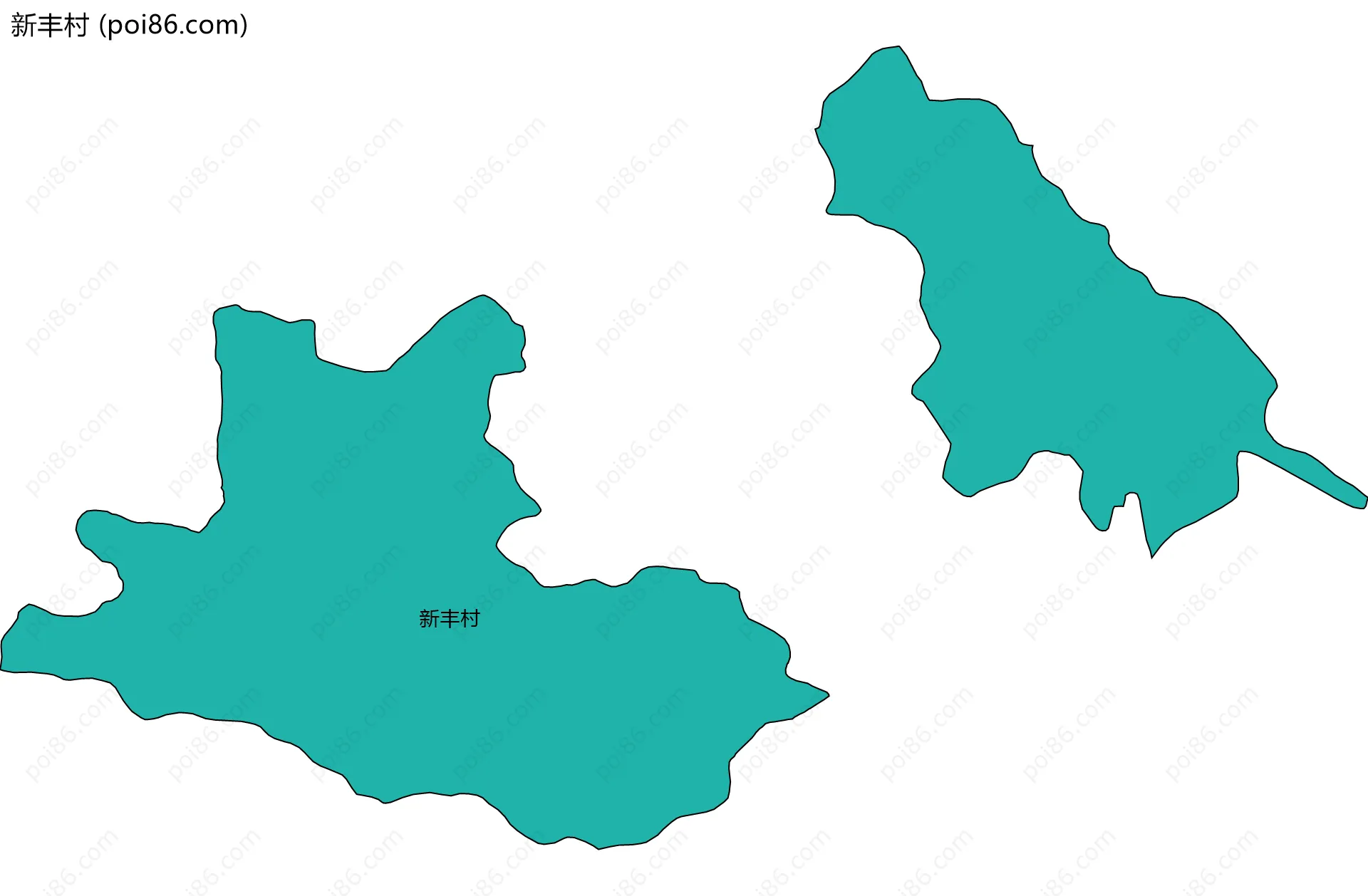 新丰村边界地图