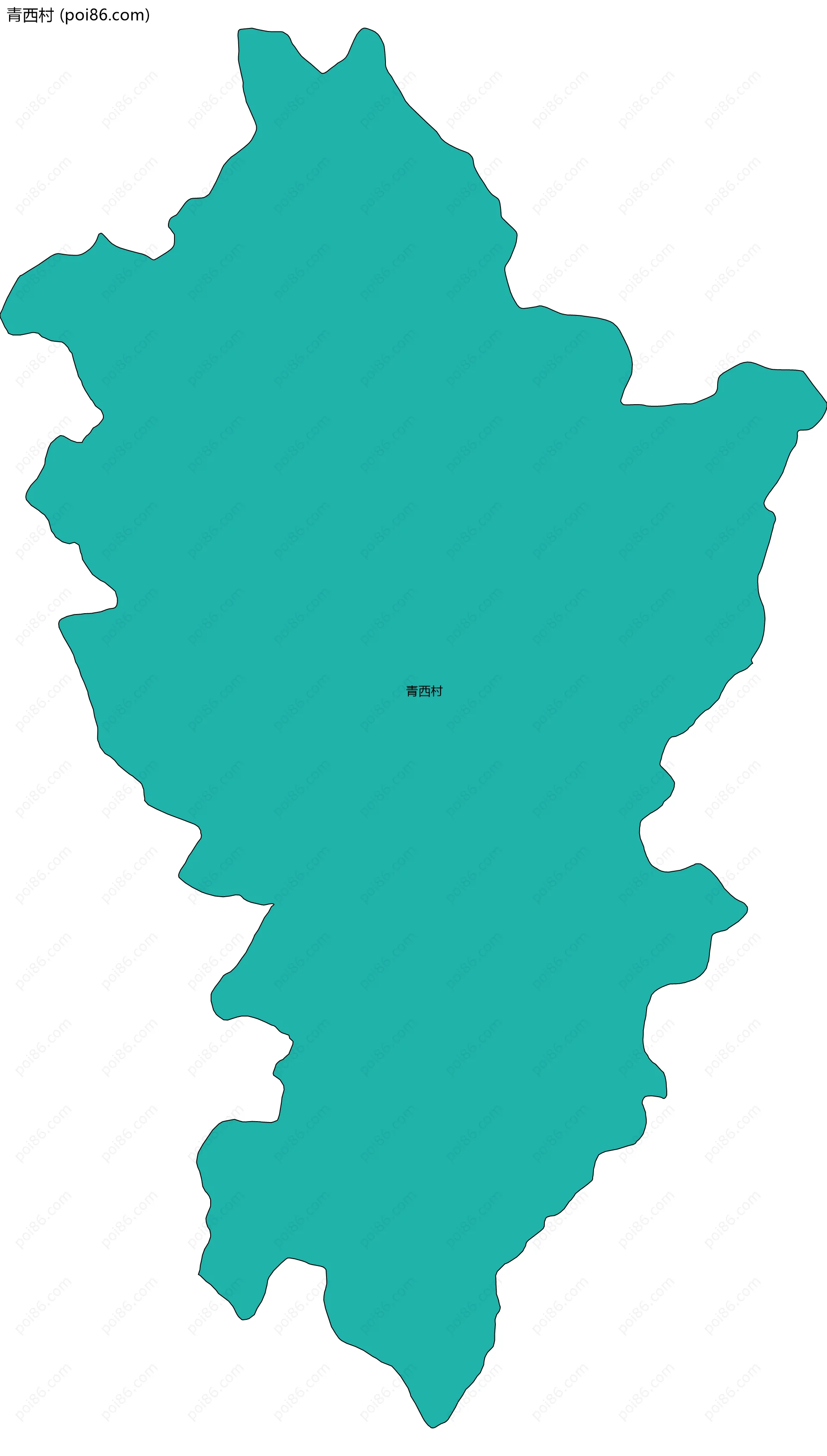 青西村边界地图