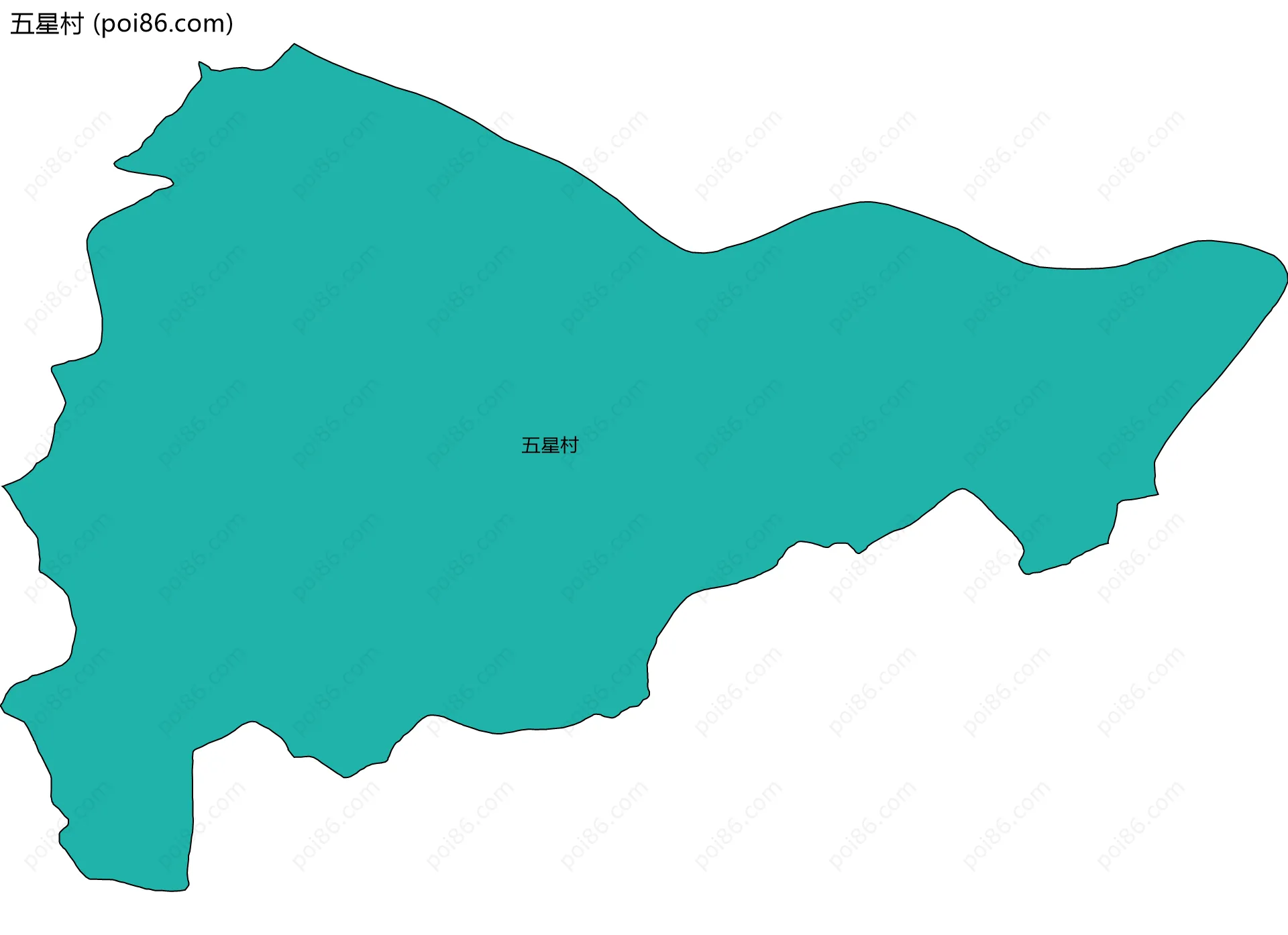 五星村边界地图