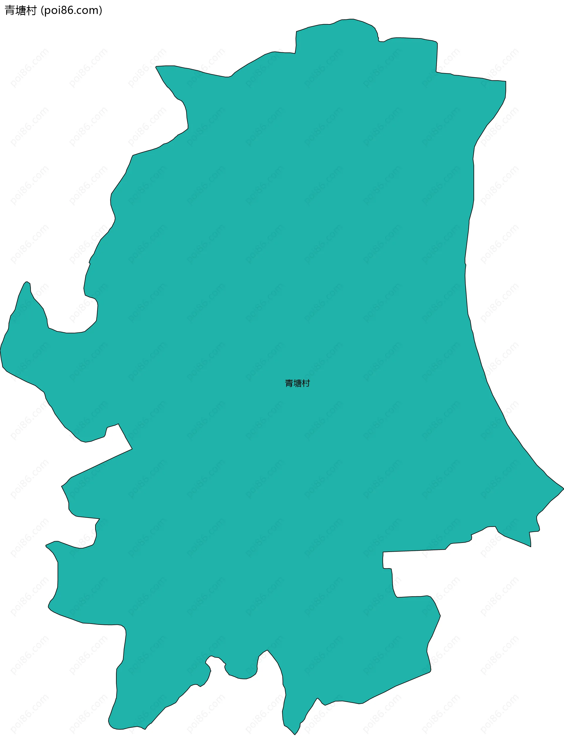 青塘村边界地图