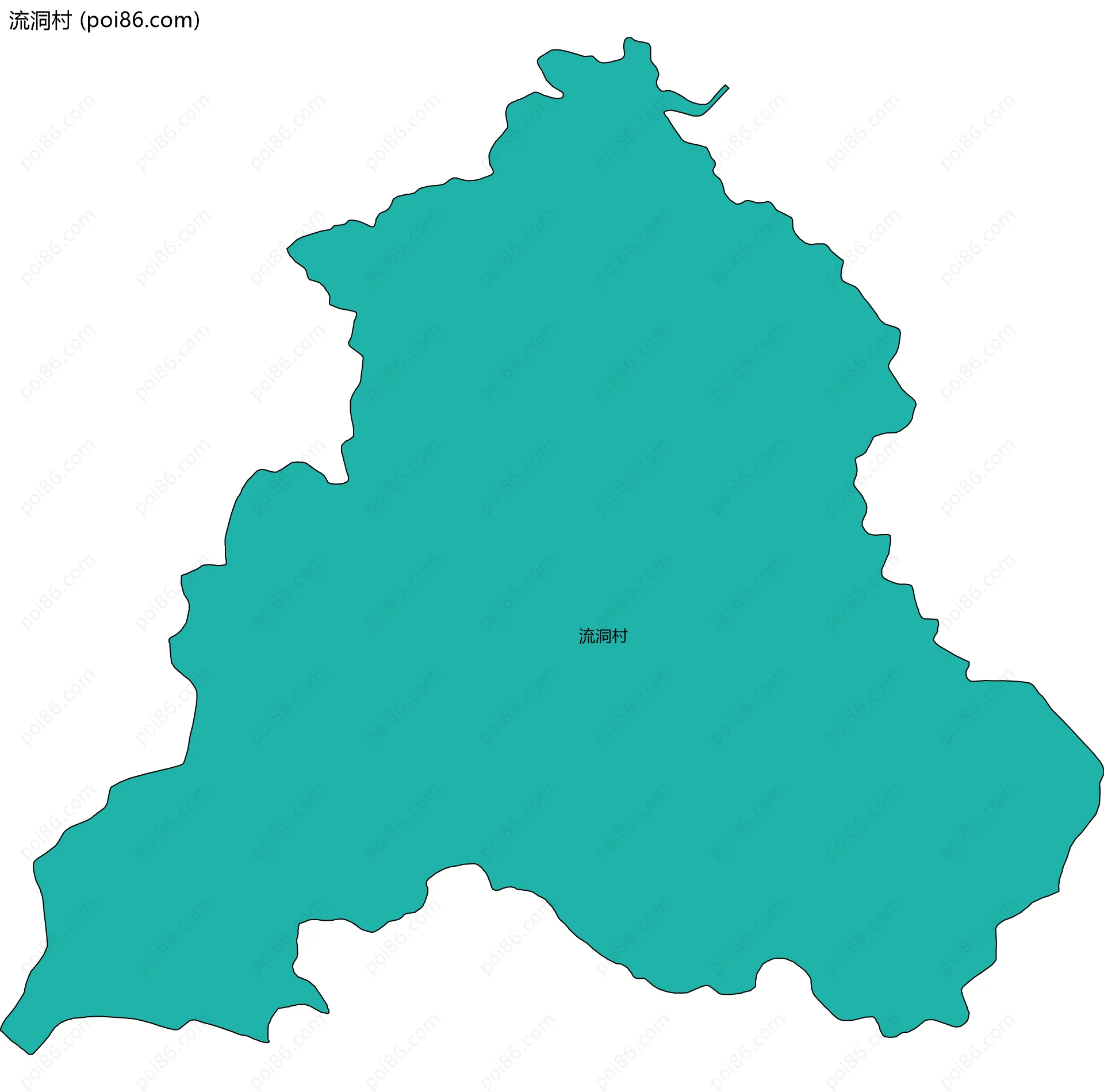 流洞村边界地图
