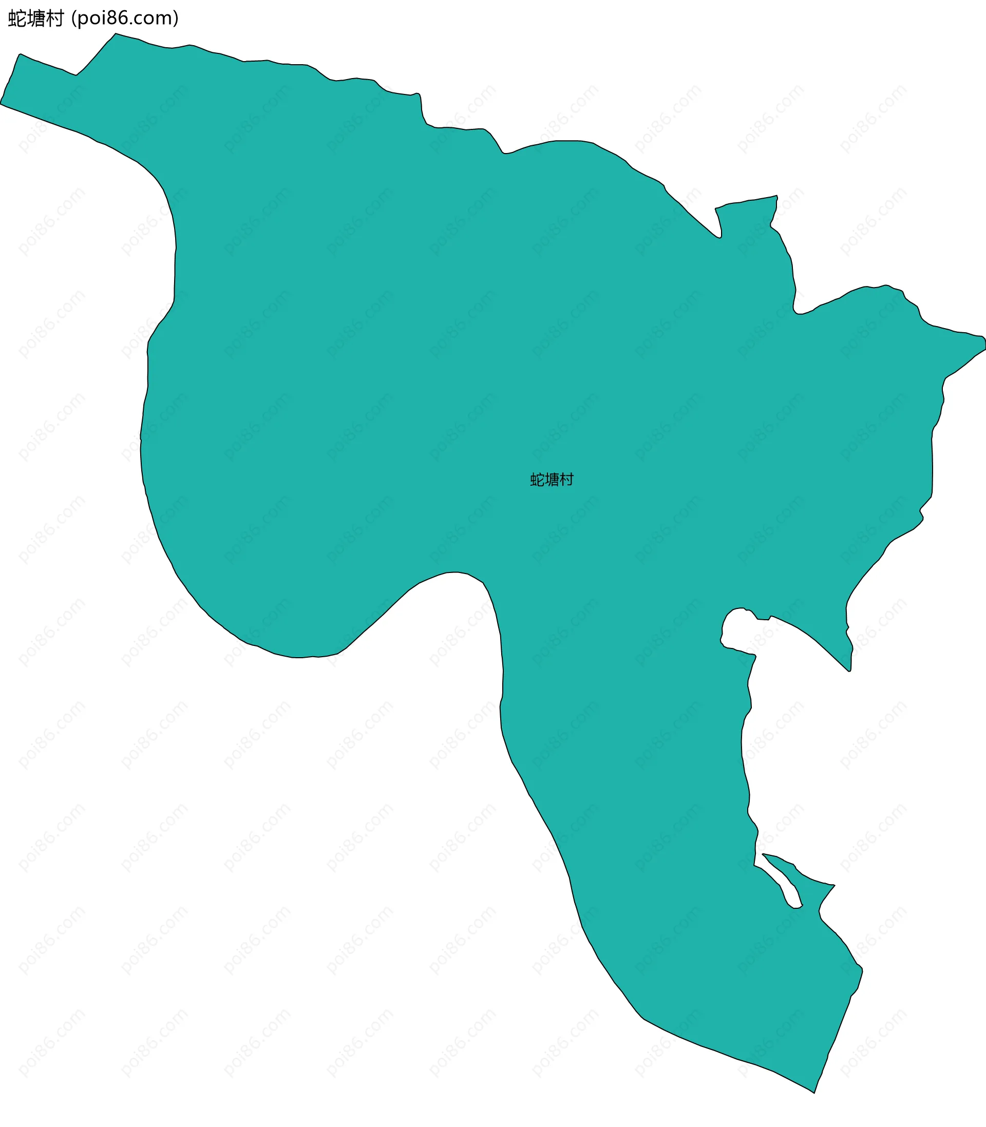 蛇塘村边界地图