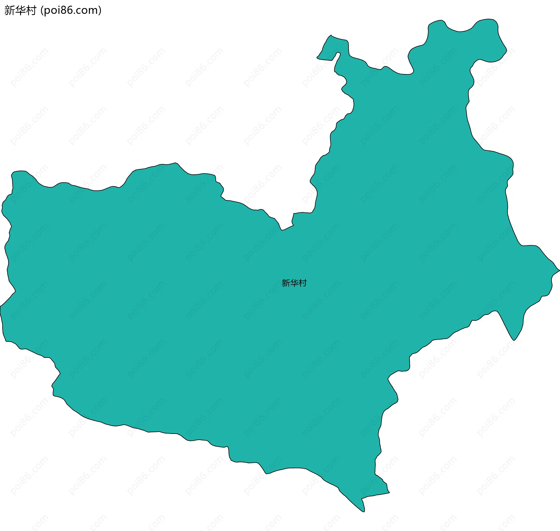 新华村边界地图