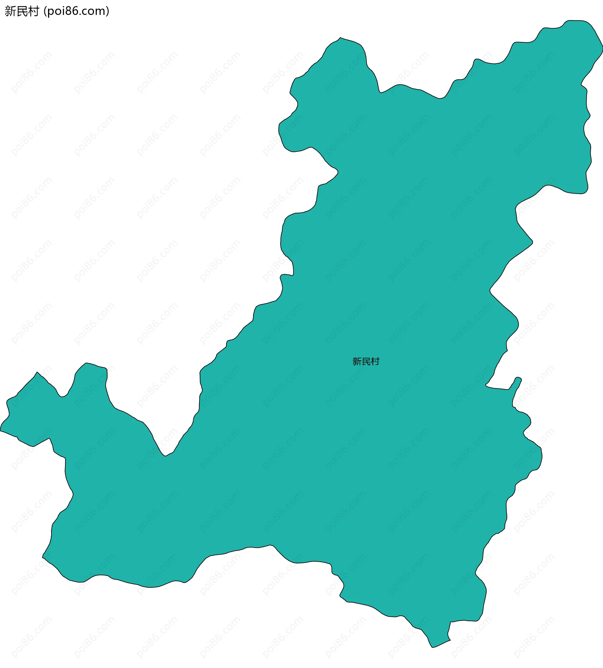 新民村边界地图