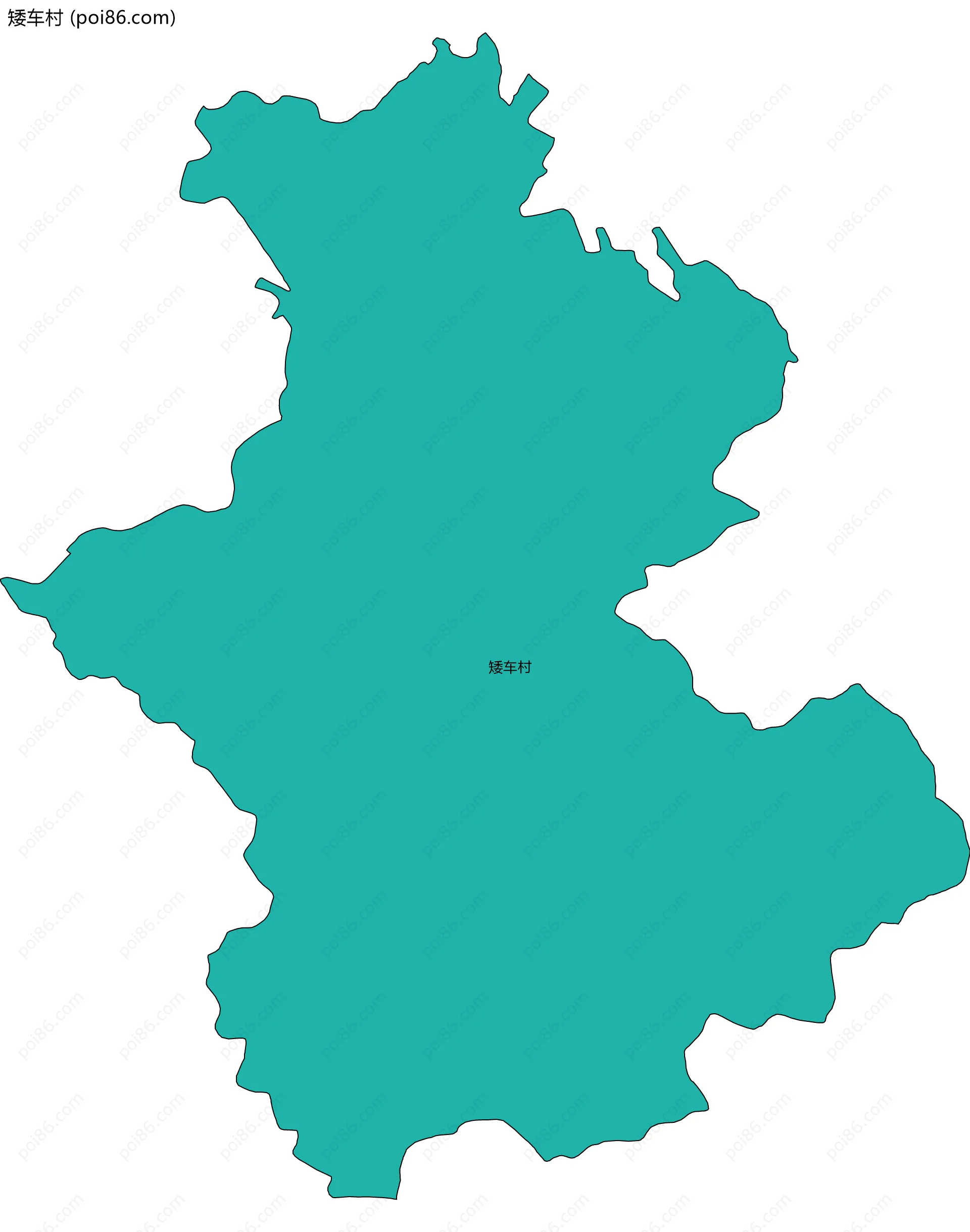 矮车村边界地图