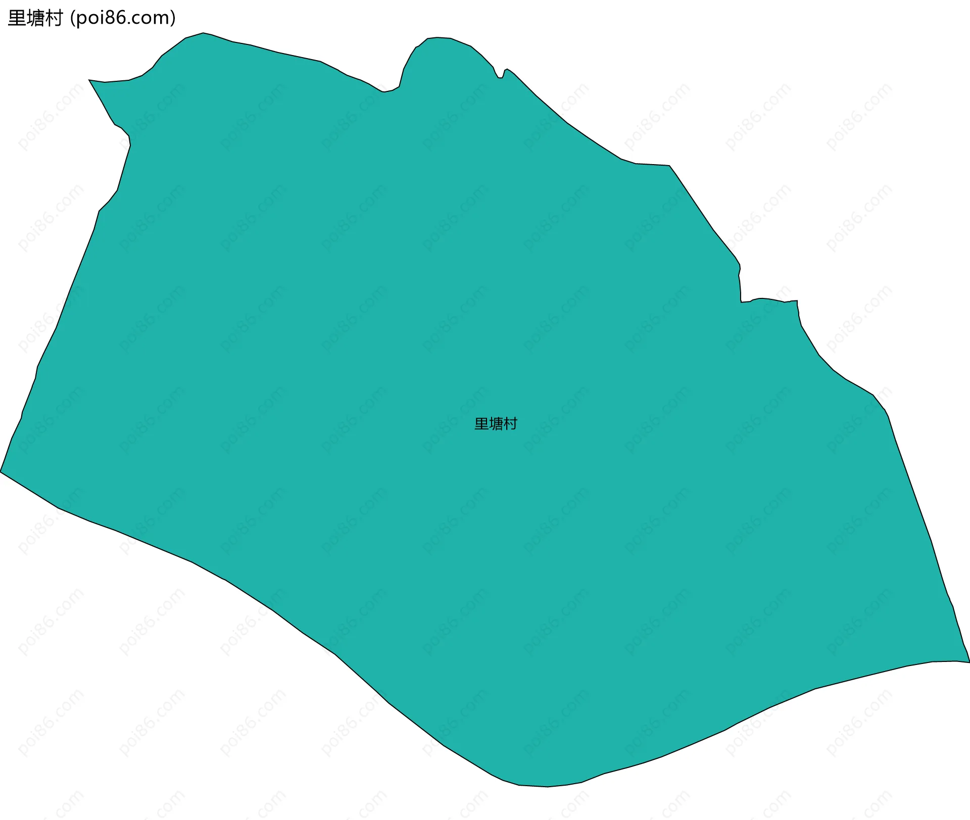 里塘村边界地图