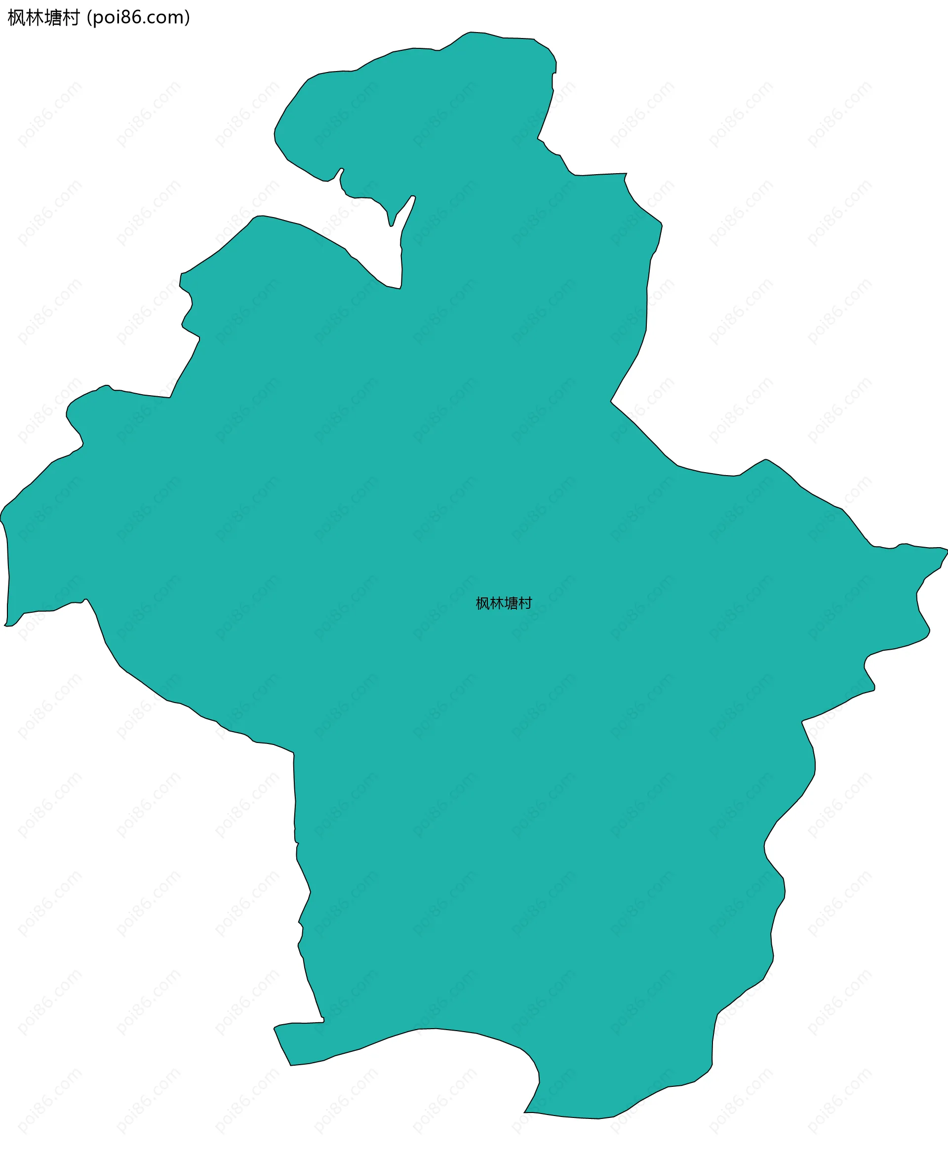 枫林塘村边界地图