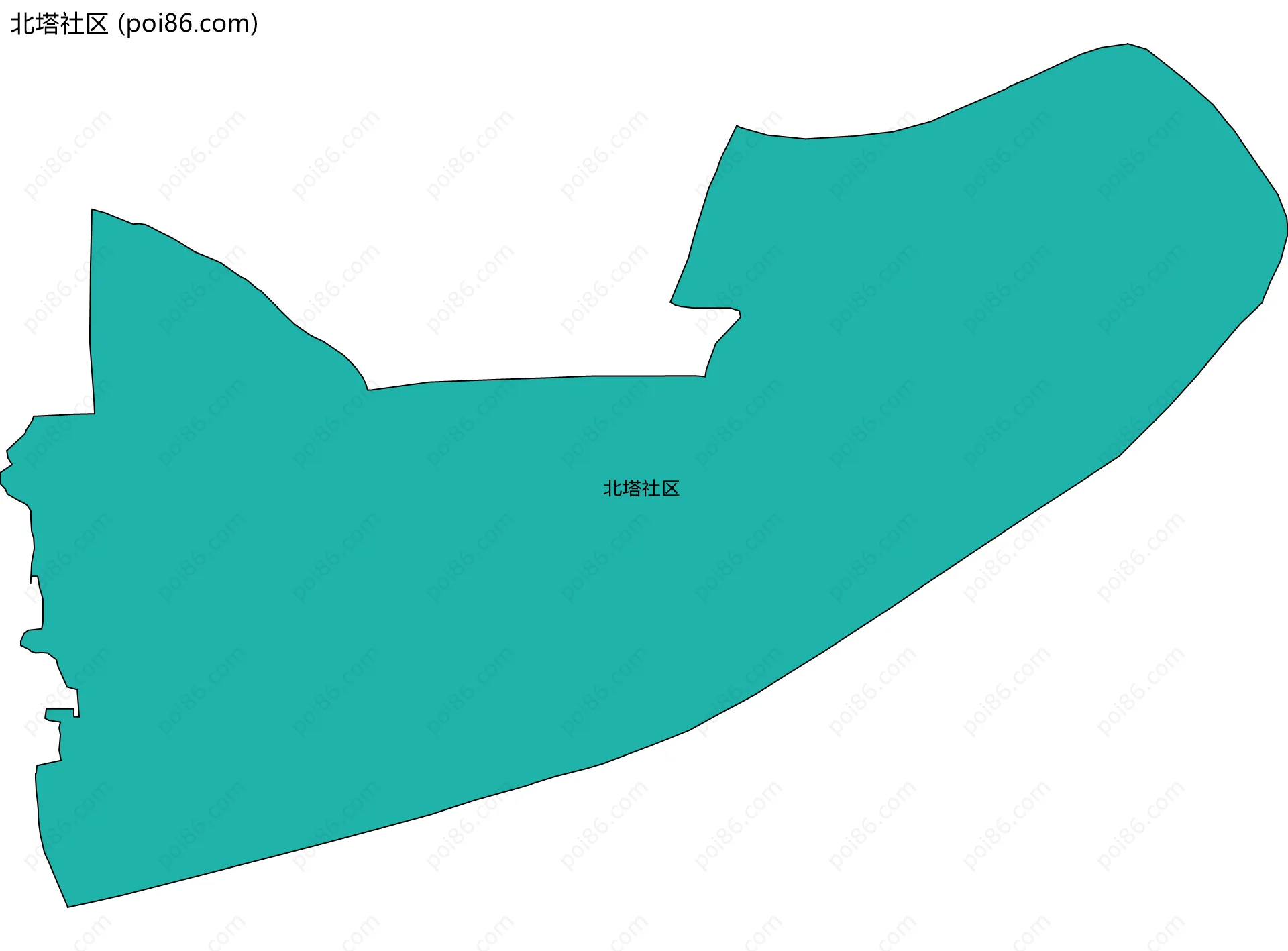 北塔社区边界地图